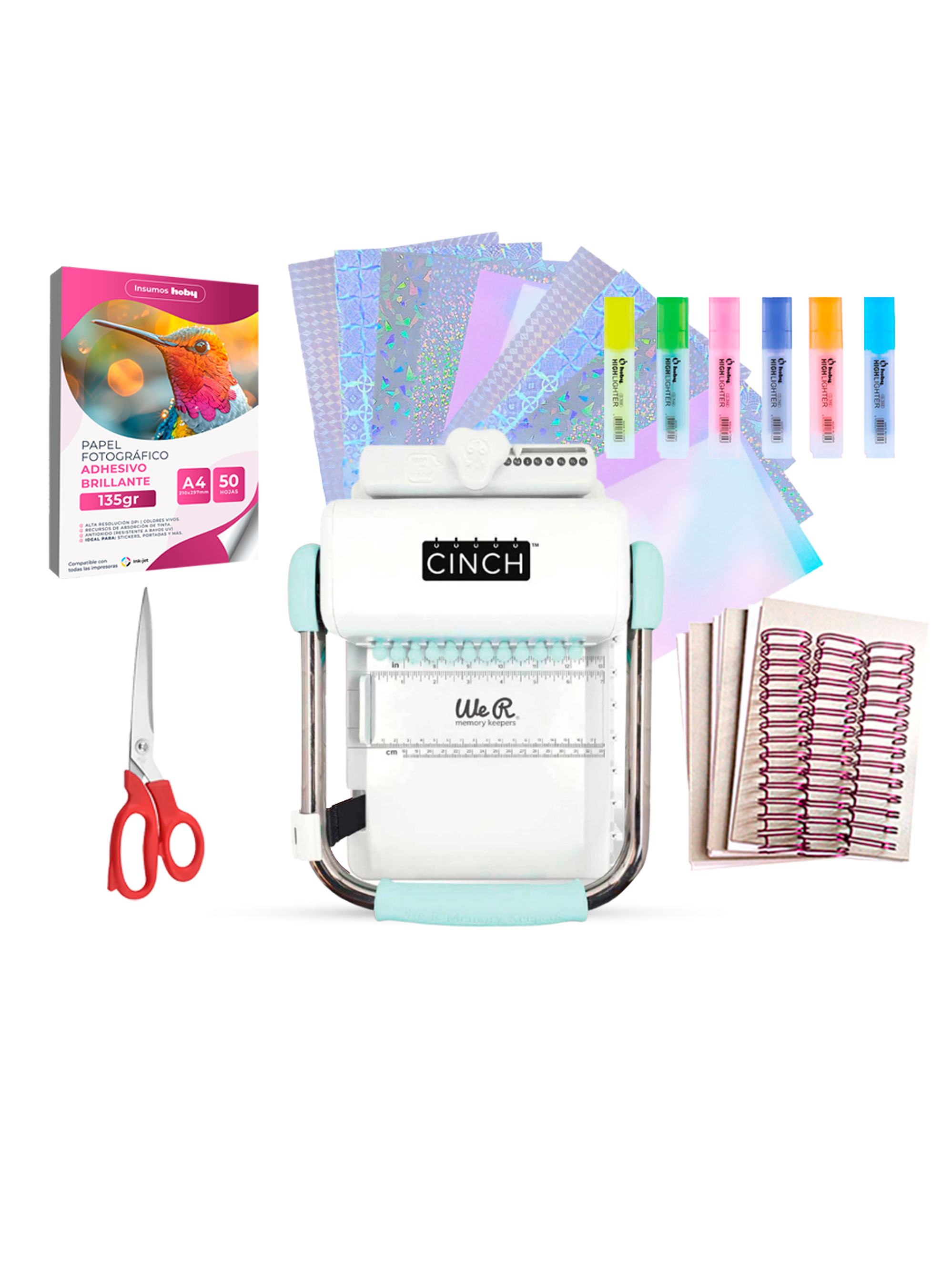 Encuadernadora Cinch Con Insumos Para Emprender Ch98 1