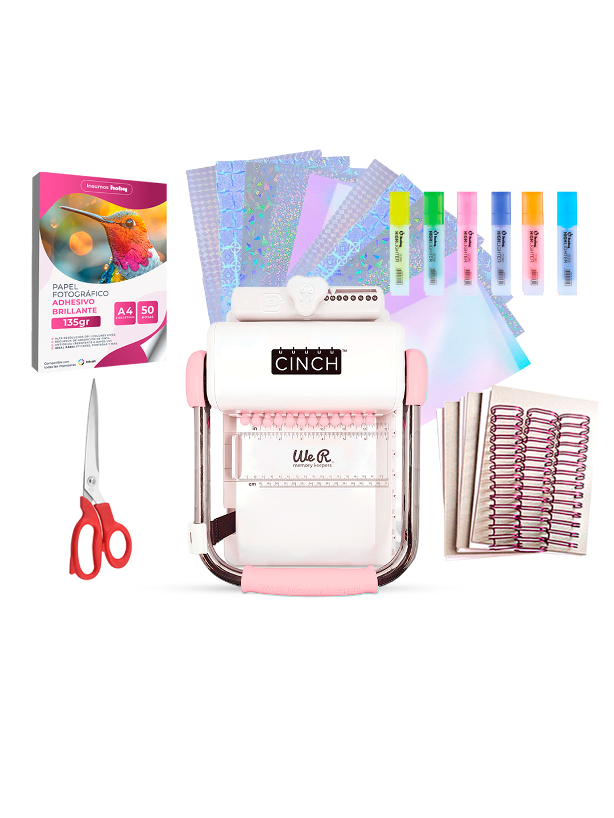 Encuadernadora Cinch Con Insumos Para Emprender Ch98 2