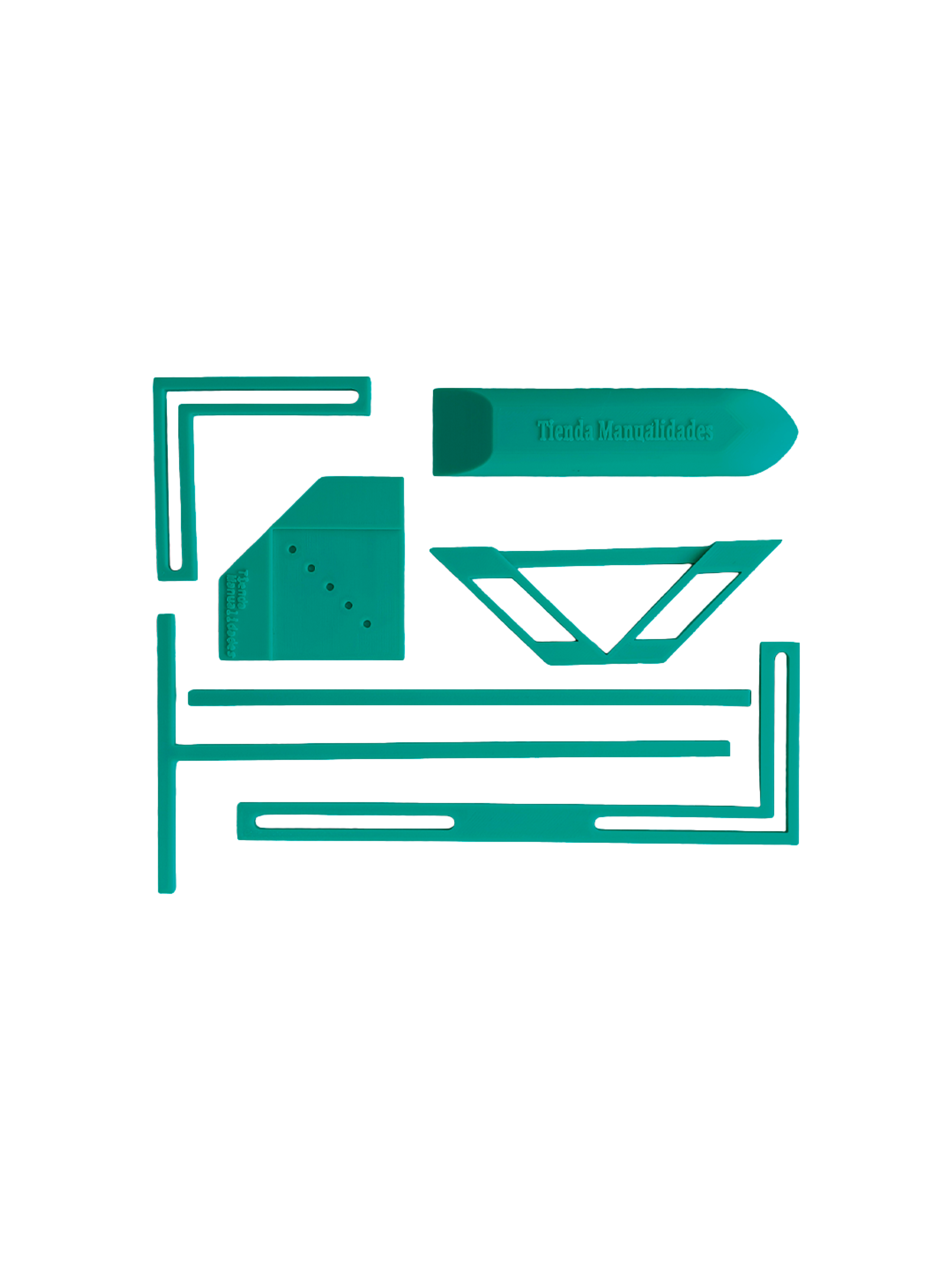 Kit Cinch Menta + Reglas + Planners Y Papel Adhesivo Z36 6