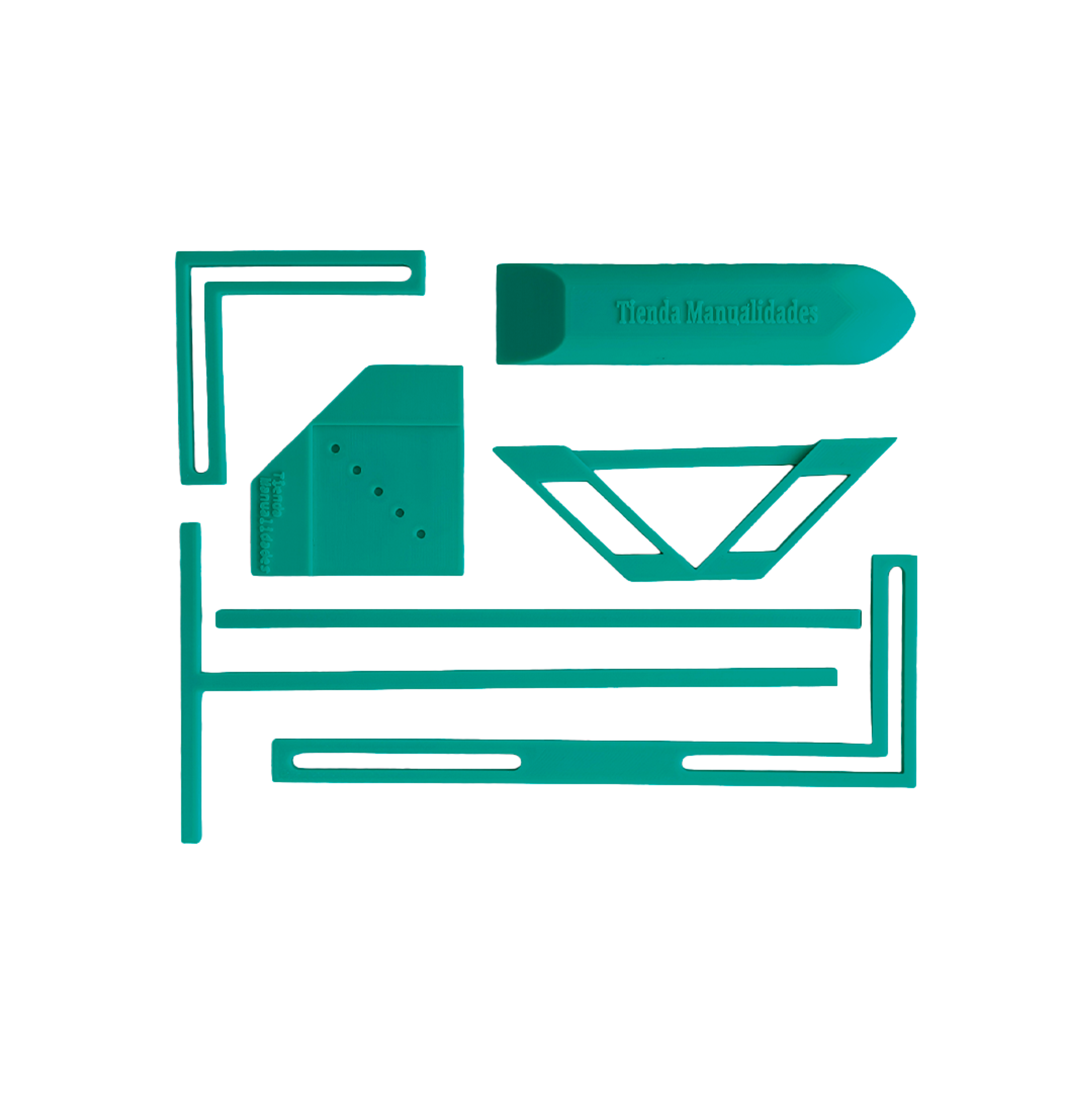 Kit Cinch Menta + Reglas + Planners Y Papel Adhesivo Z36 6