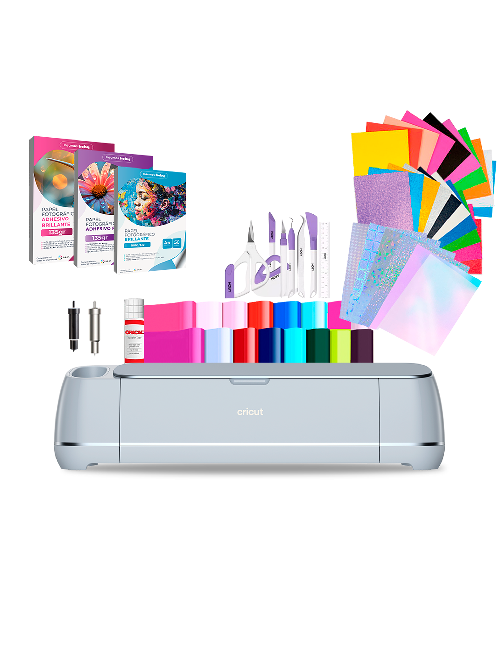 Kit Cricut Maker 3 + Cuchillas + Tapete + Insumos Cr35 1