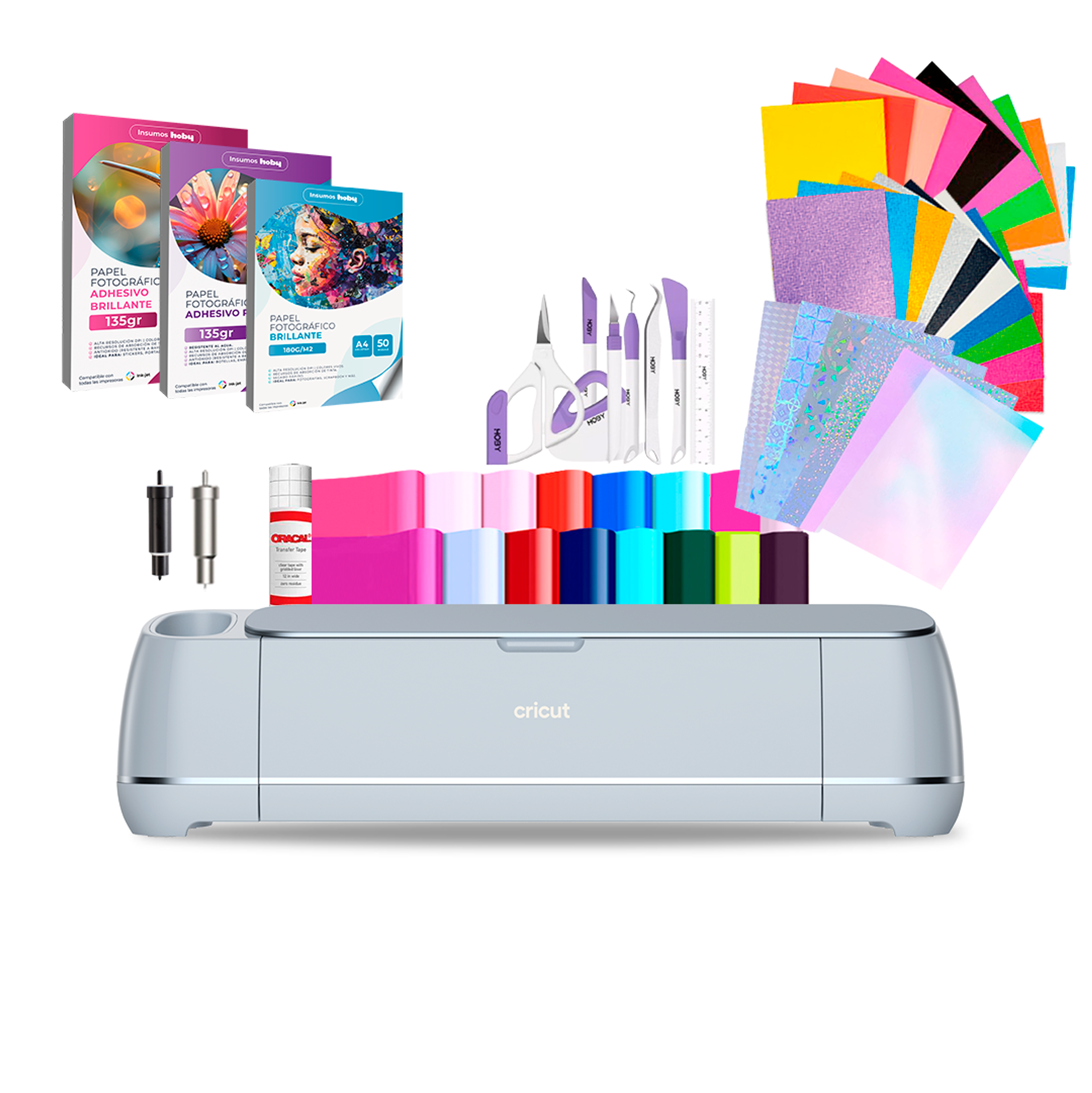 Kit Cricut Maker 3 + Cuchillas + Tapete + Insumos Cr35 1