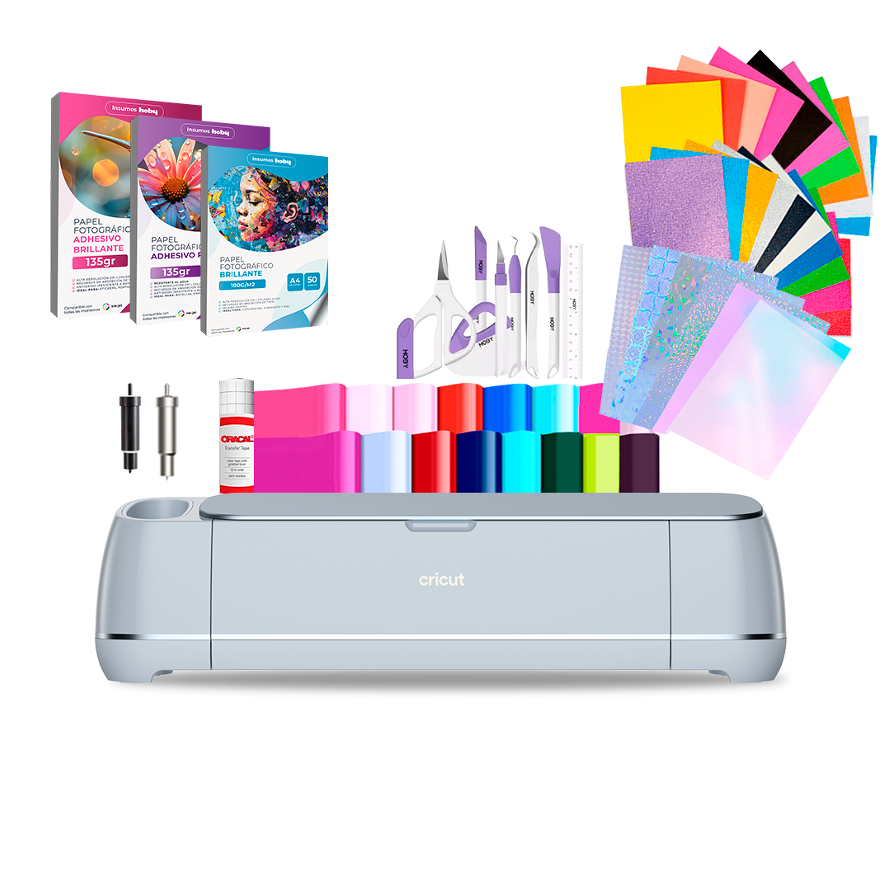 Kit Cricut Maker 3 + Cuchillas + Tapete + Insumos Cr35 1