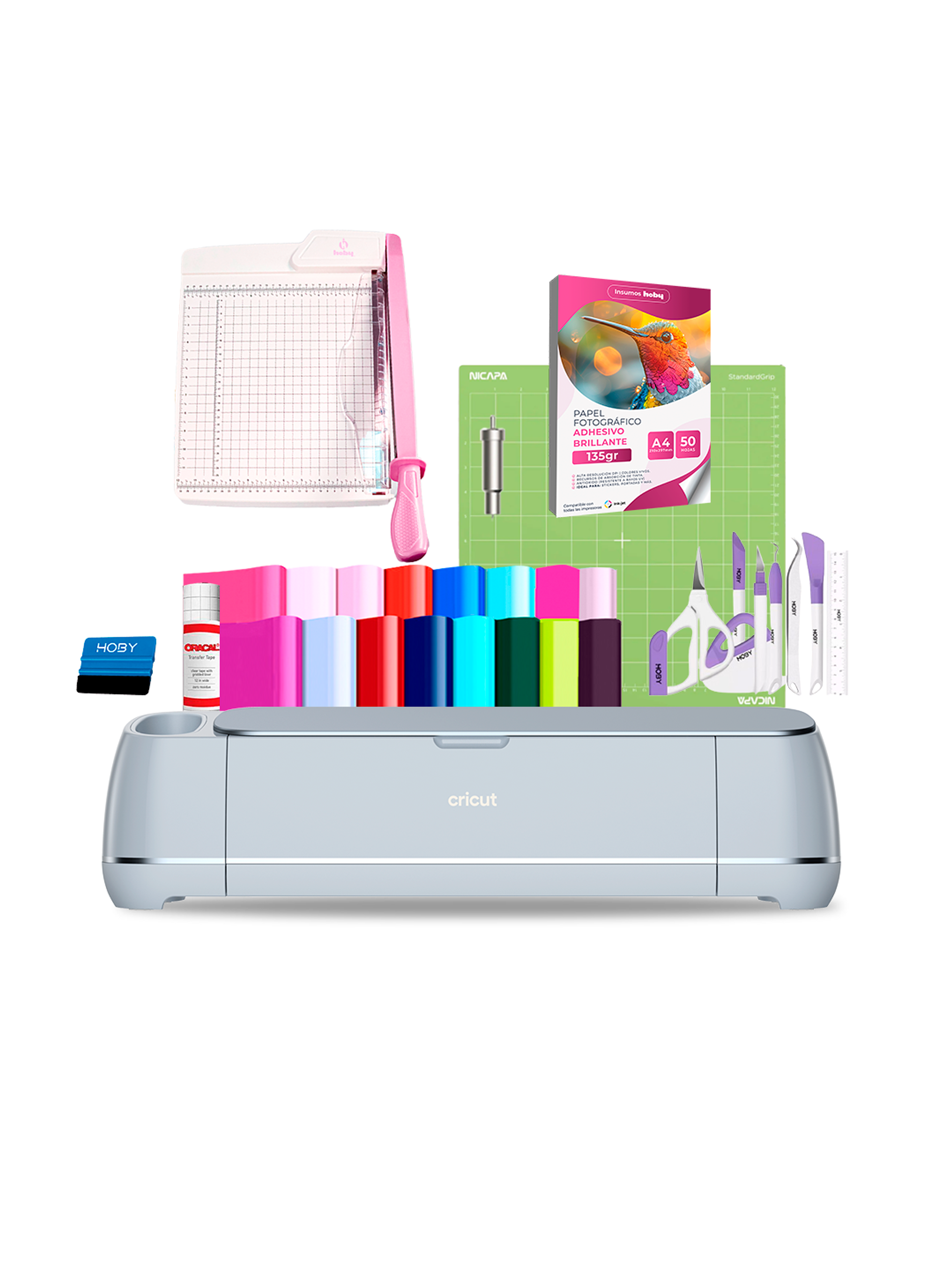 Kit Plotter Cricut Maker 3 + Guillotina Hoby + Insumos Cr38 1