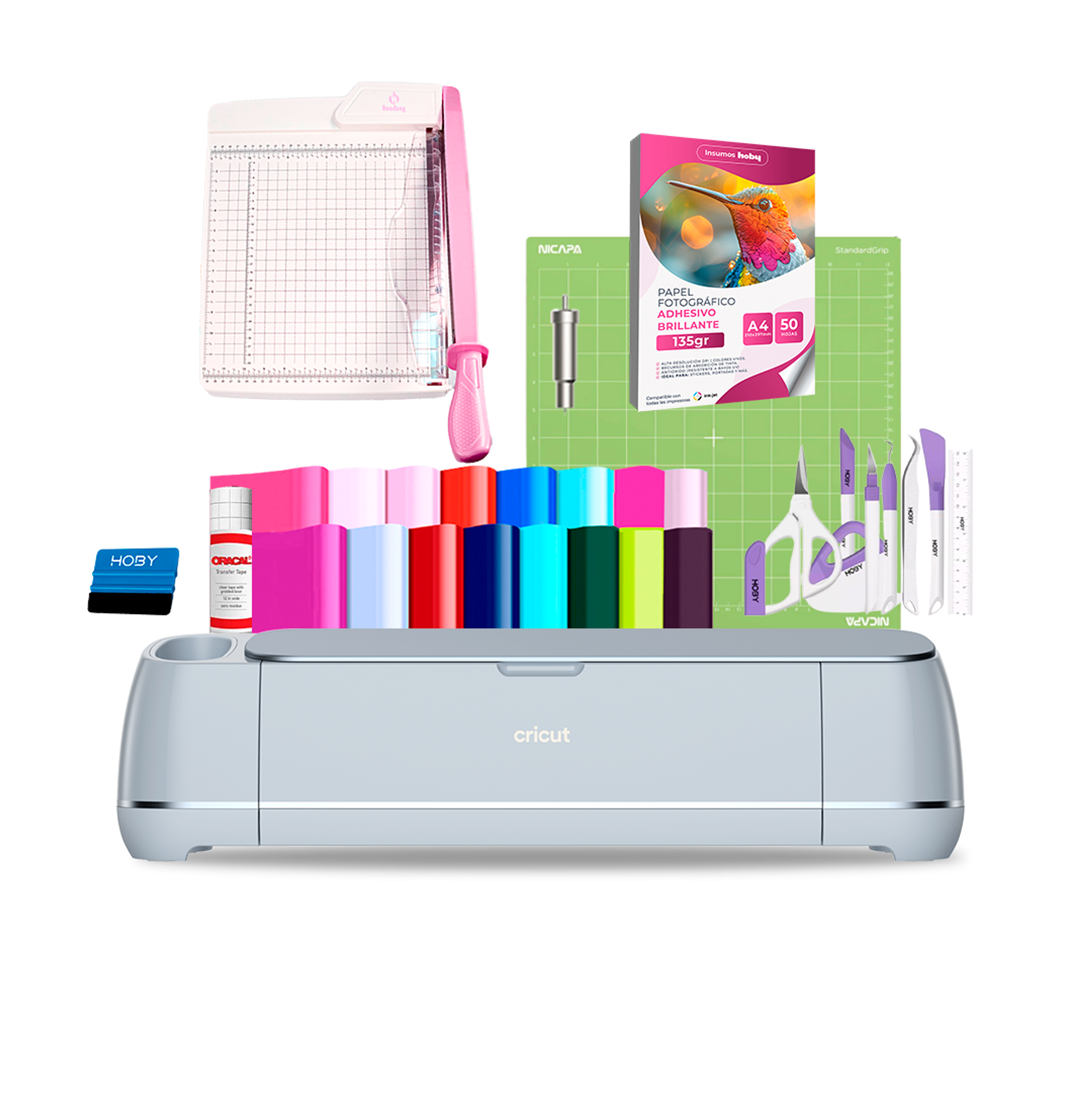 Kit Plotter Cricut Maker 3 + Guillotina Hoby + Insumos Cr38 1
