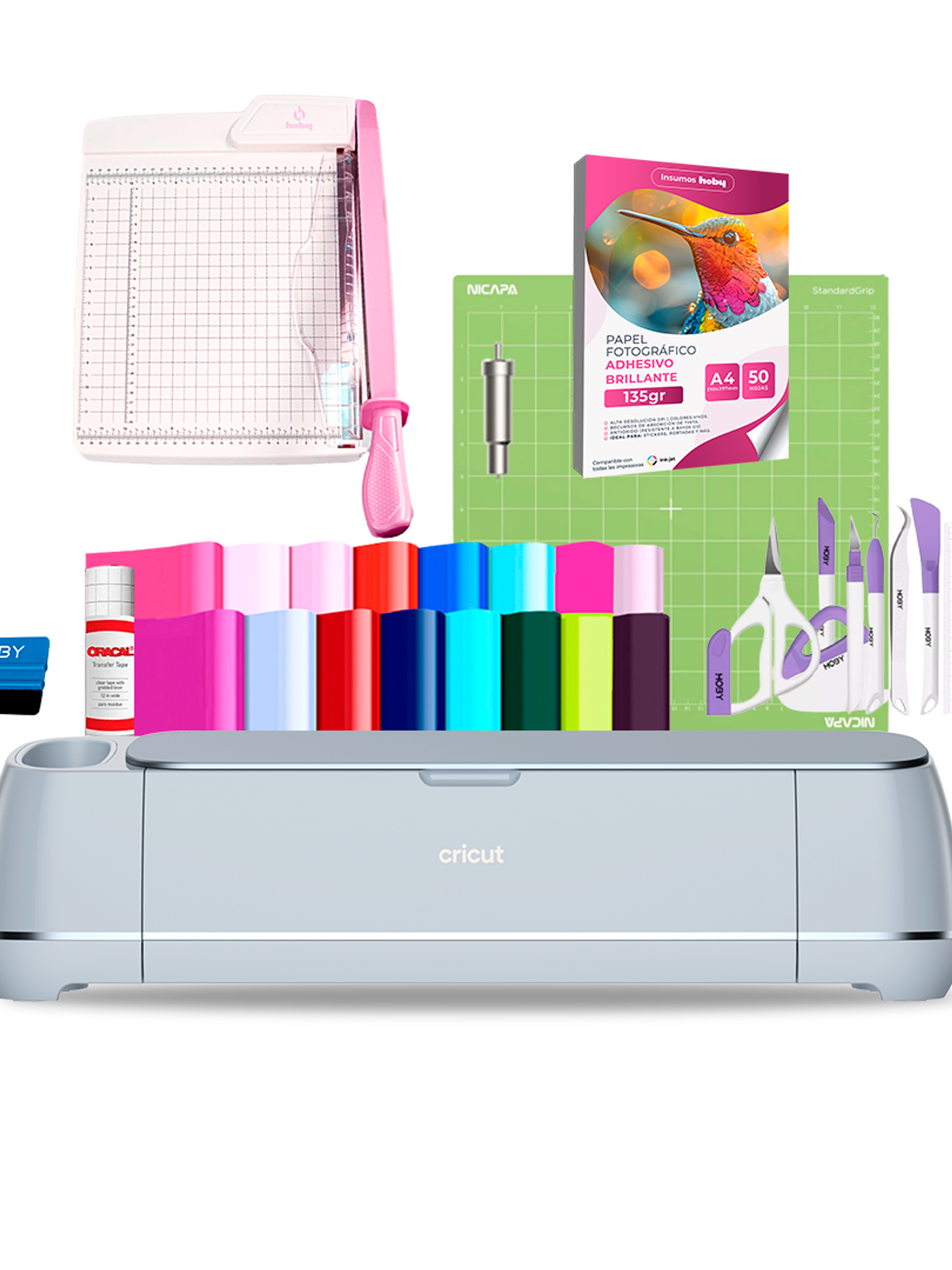 Kit Plotter Cricut Maker 3 + Guillotina Hoby + Insumos Cr38 1