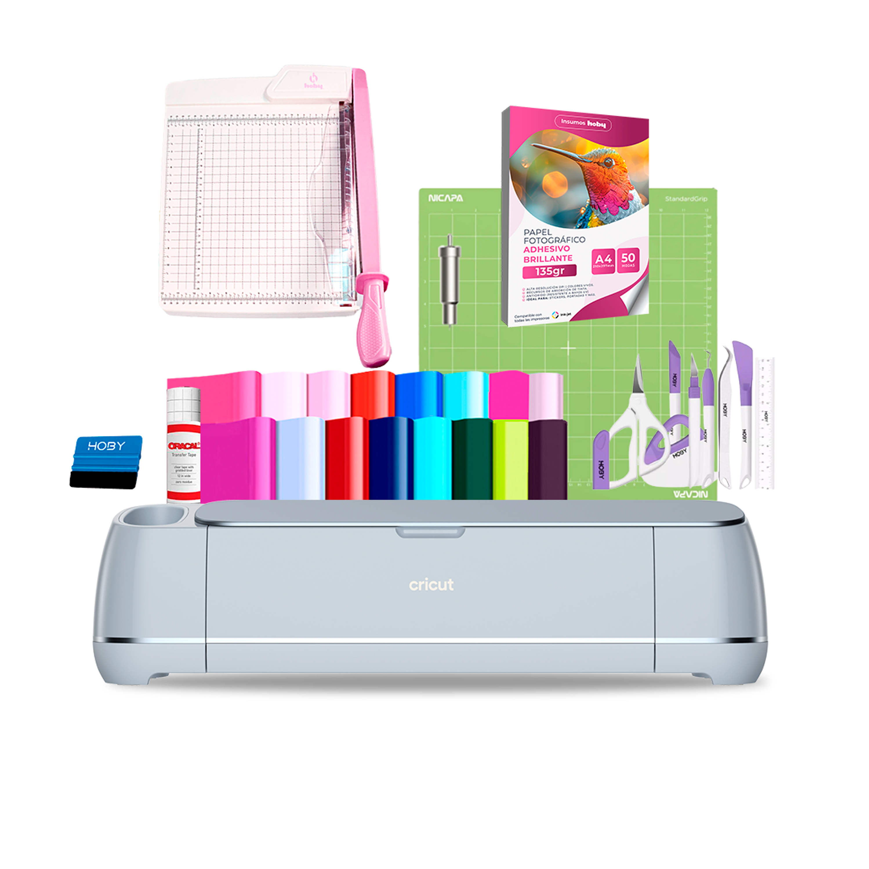 Kit Plotter Cricut Maker 3 + Guillotina Hoby + Insumos Cr38 1
