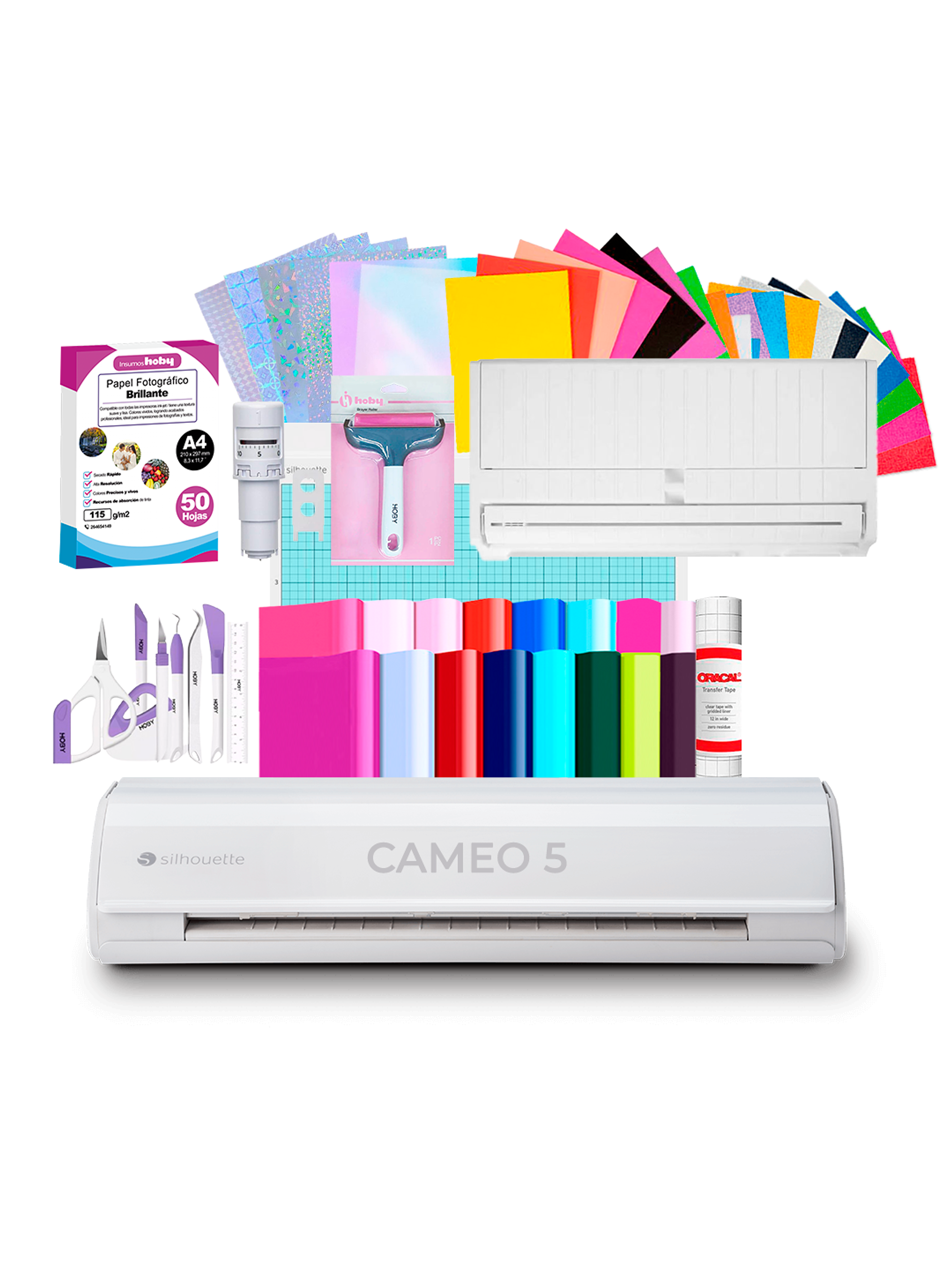 Silhouette Cameo 5 + Papel + Laminado Kit Stickers Y10 1