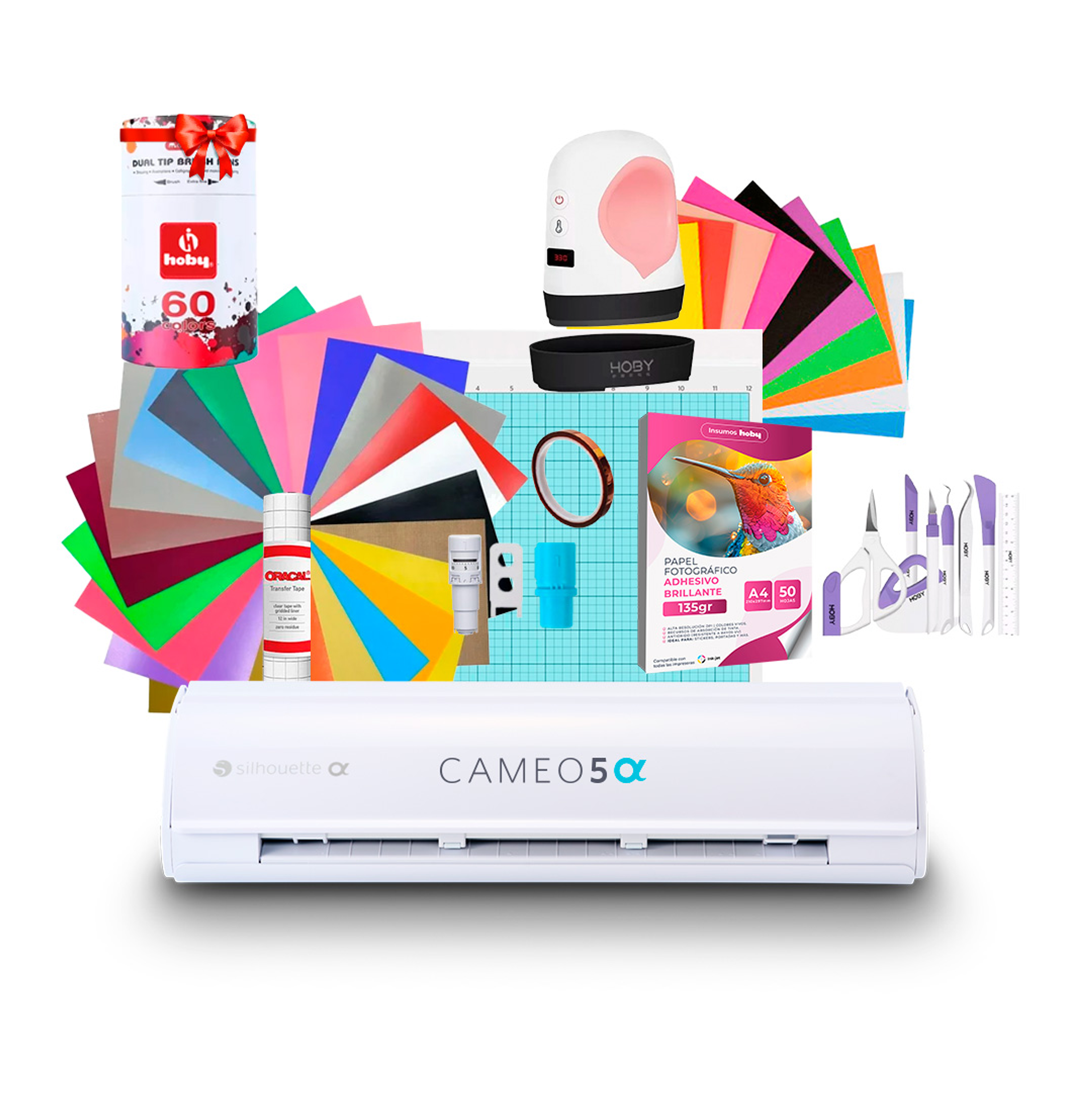 Kit Silhouette Cameo 5 Alfa + Mini Estampadora Hobypress AB04 / Despacho a partir del 2 de diciembre 1