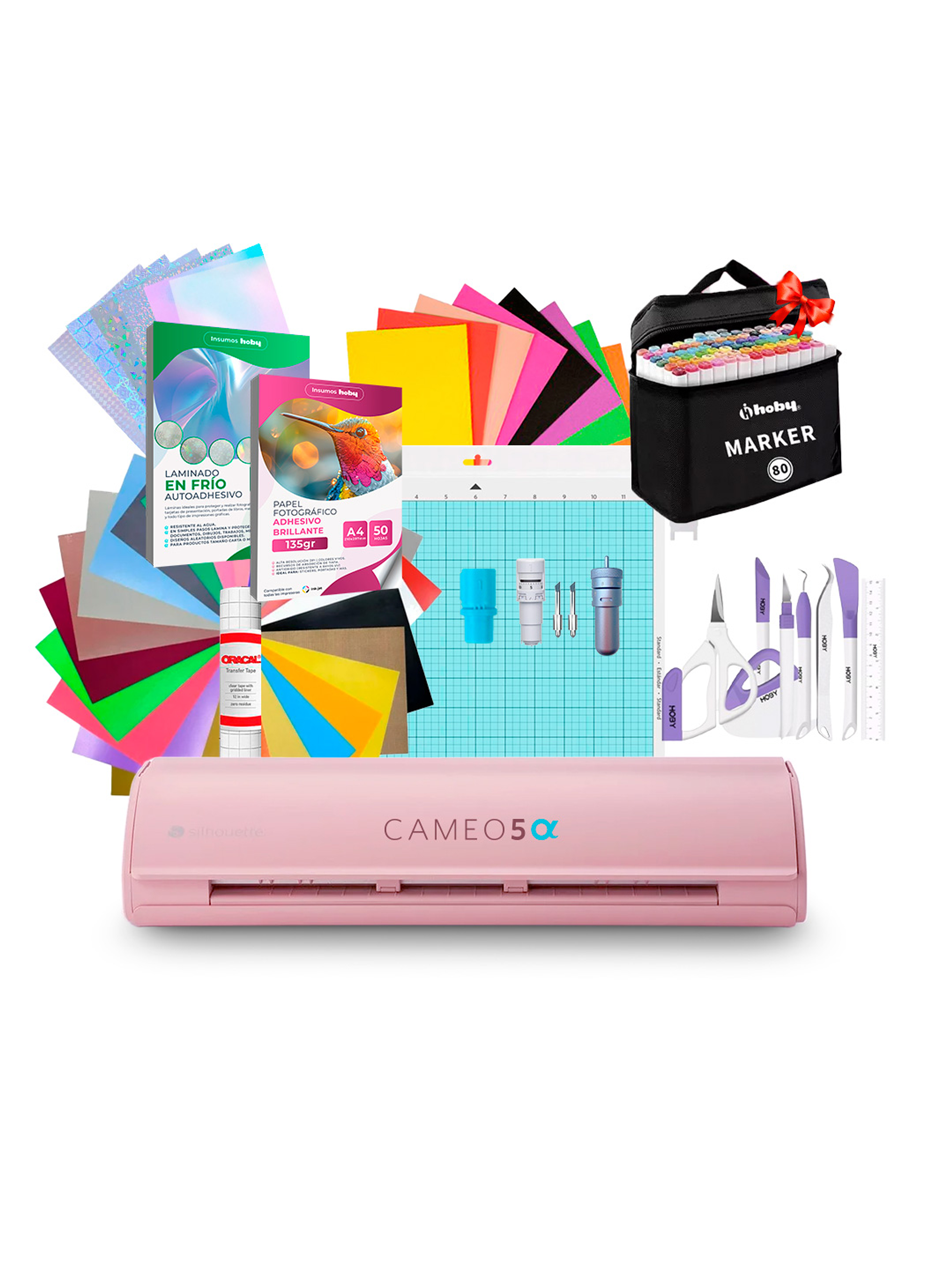 Kit Silhouette Cameo 5 Alfa + Laminado + Cuchilla / Kit Stickers AR08 / Despacho a partir del 2 de diciembre 1