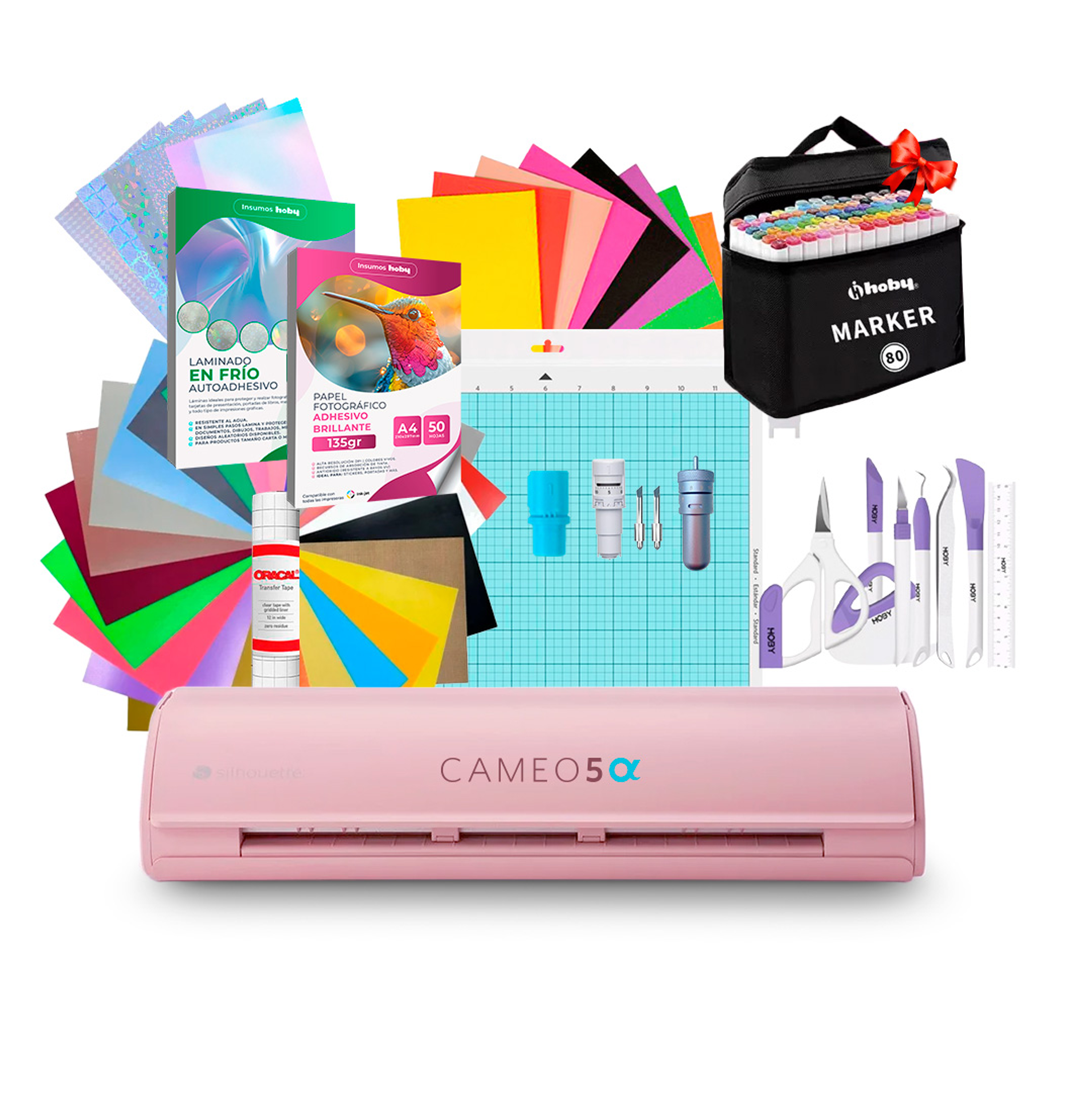 Kit Silhouette Cameo 5 Alfa + Laminado + Cuchilla / Kit Stickers AR08 / Despacho a partir del 2 de diciembre 1