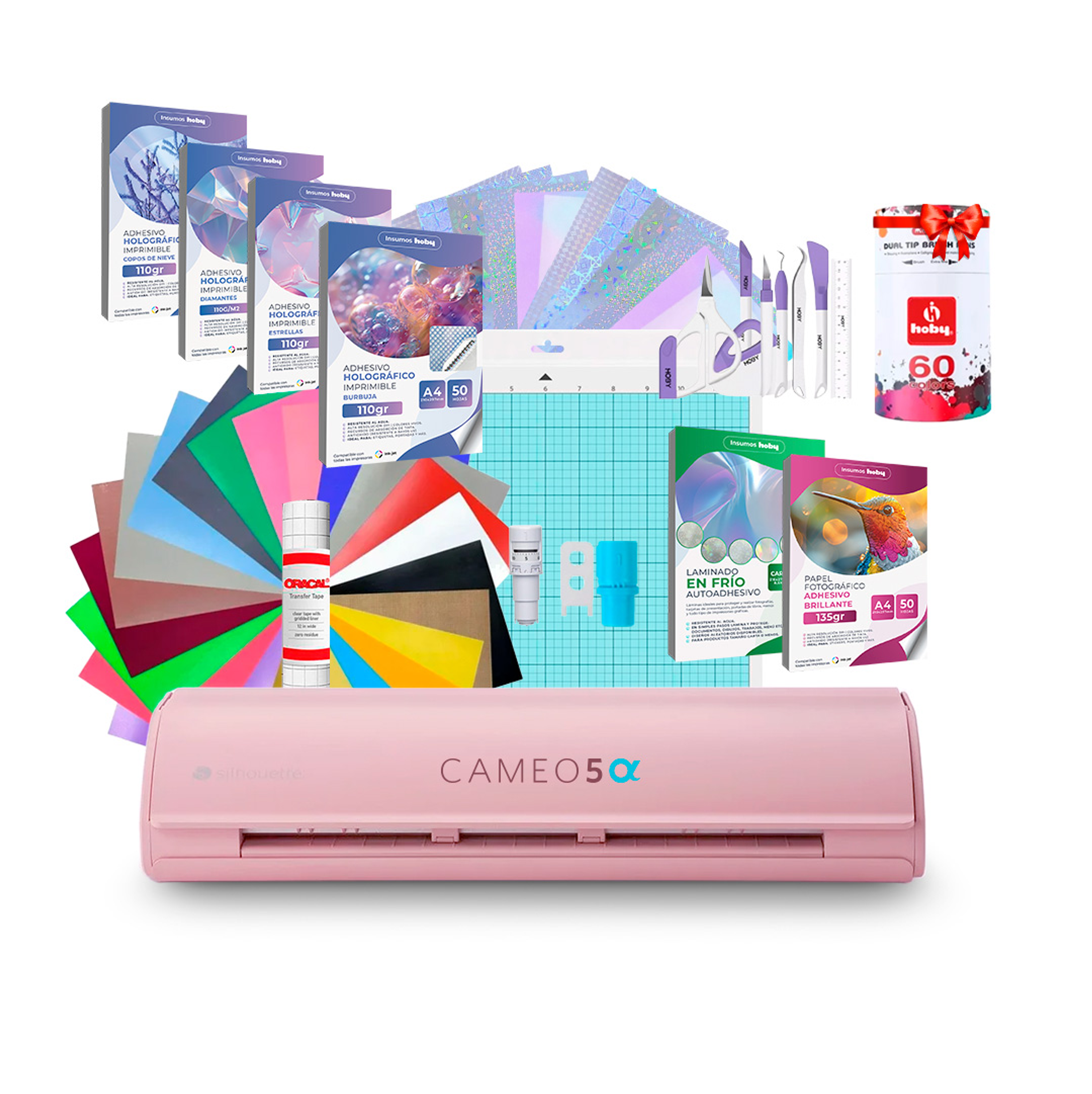 Kit Silhouette Cameo 5 Alfa + Set De Papeles Holográficos AR11 / Despacho a partir del 2 de diciembre 1