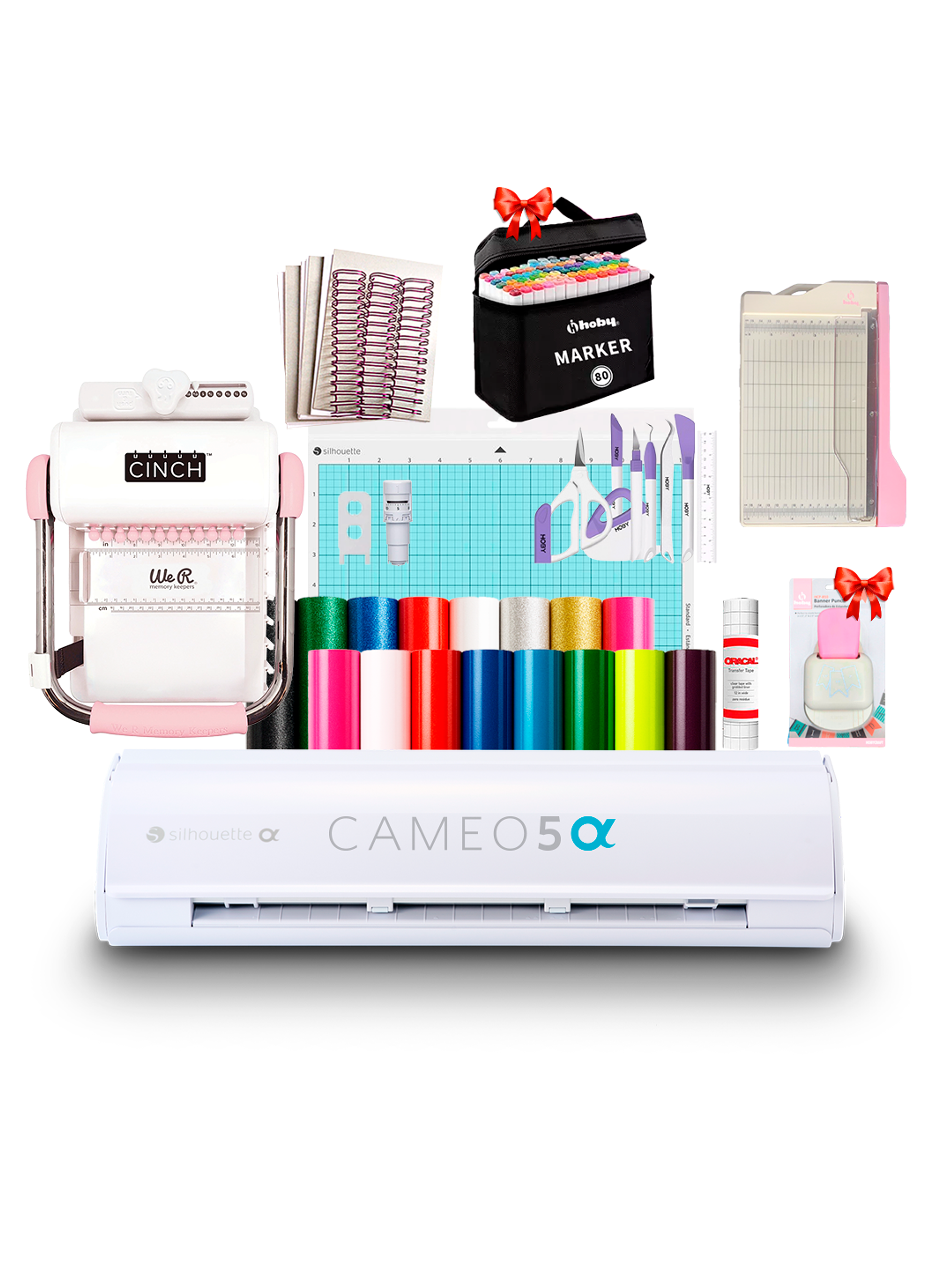 Kit Silhouette Cameo 5 Vinilos + Kit Cinch Cuadrada Z81 1