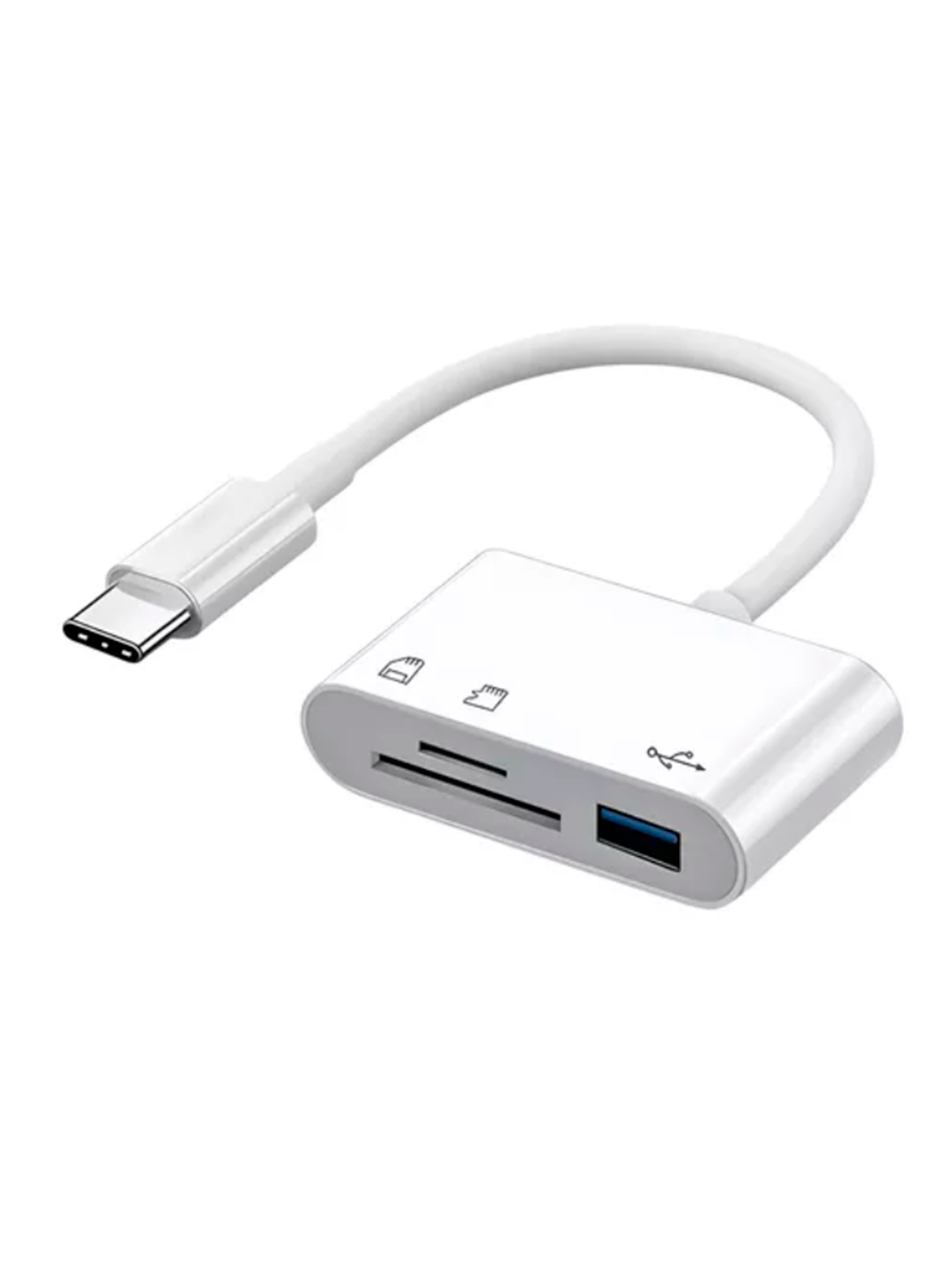 Adaptador Lector Sd Multifunción Tipo C Usb Transfer 3 En 1 2