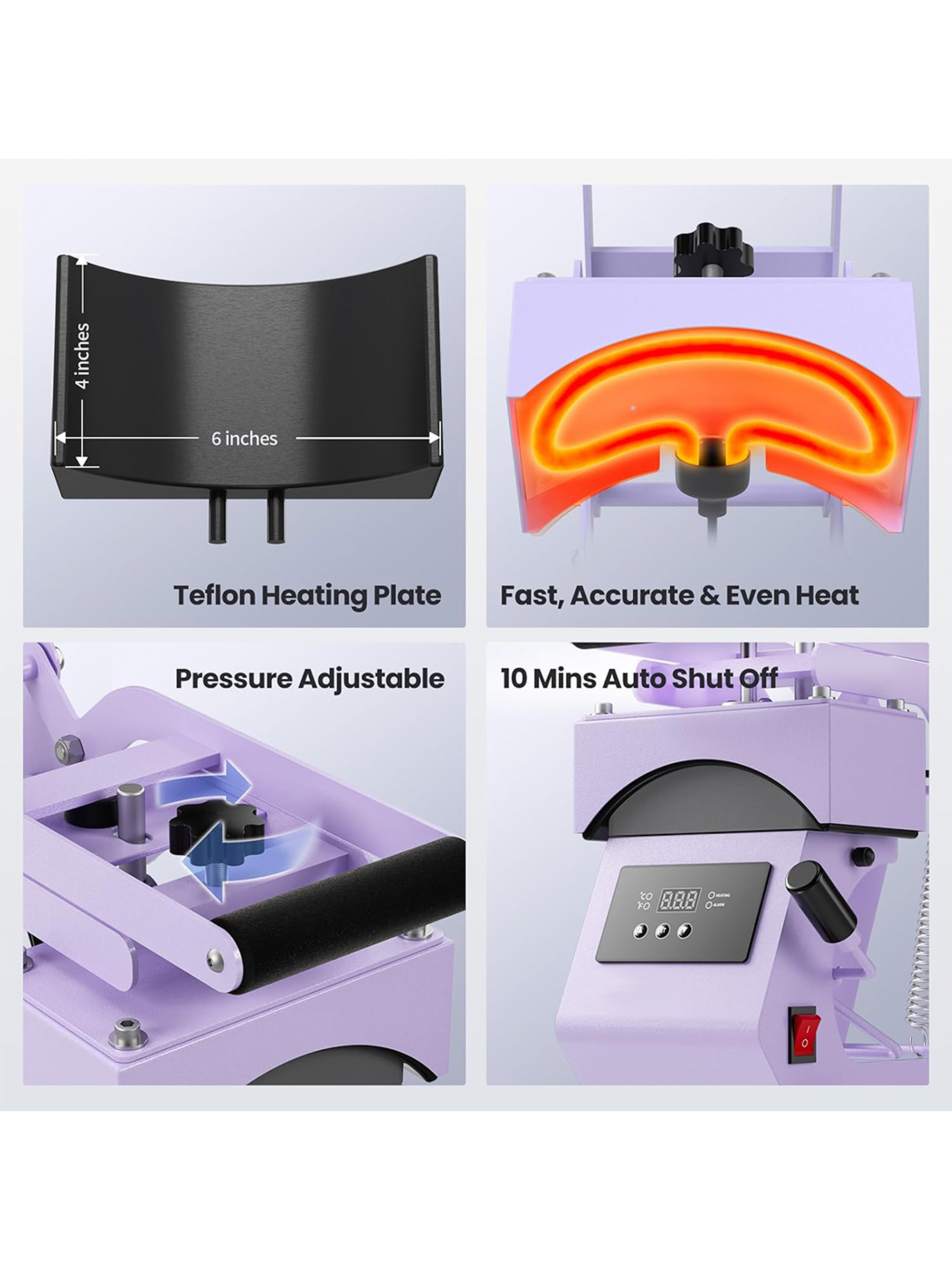 Máquina Estampadora De Jockeys Gorros Prensa De Calor Rosada / Morada 5