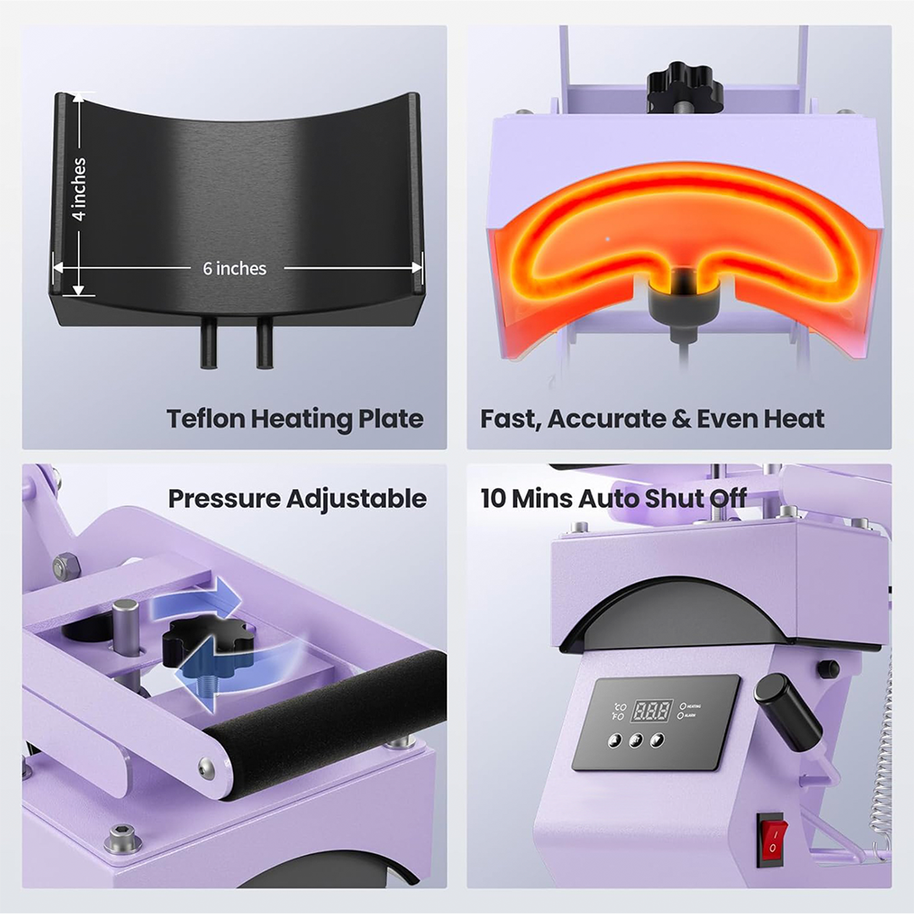 Máquina Estampadora De Jockeys Gorros Prensa De Calor Rosada / Morada 5