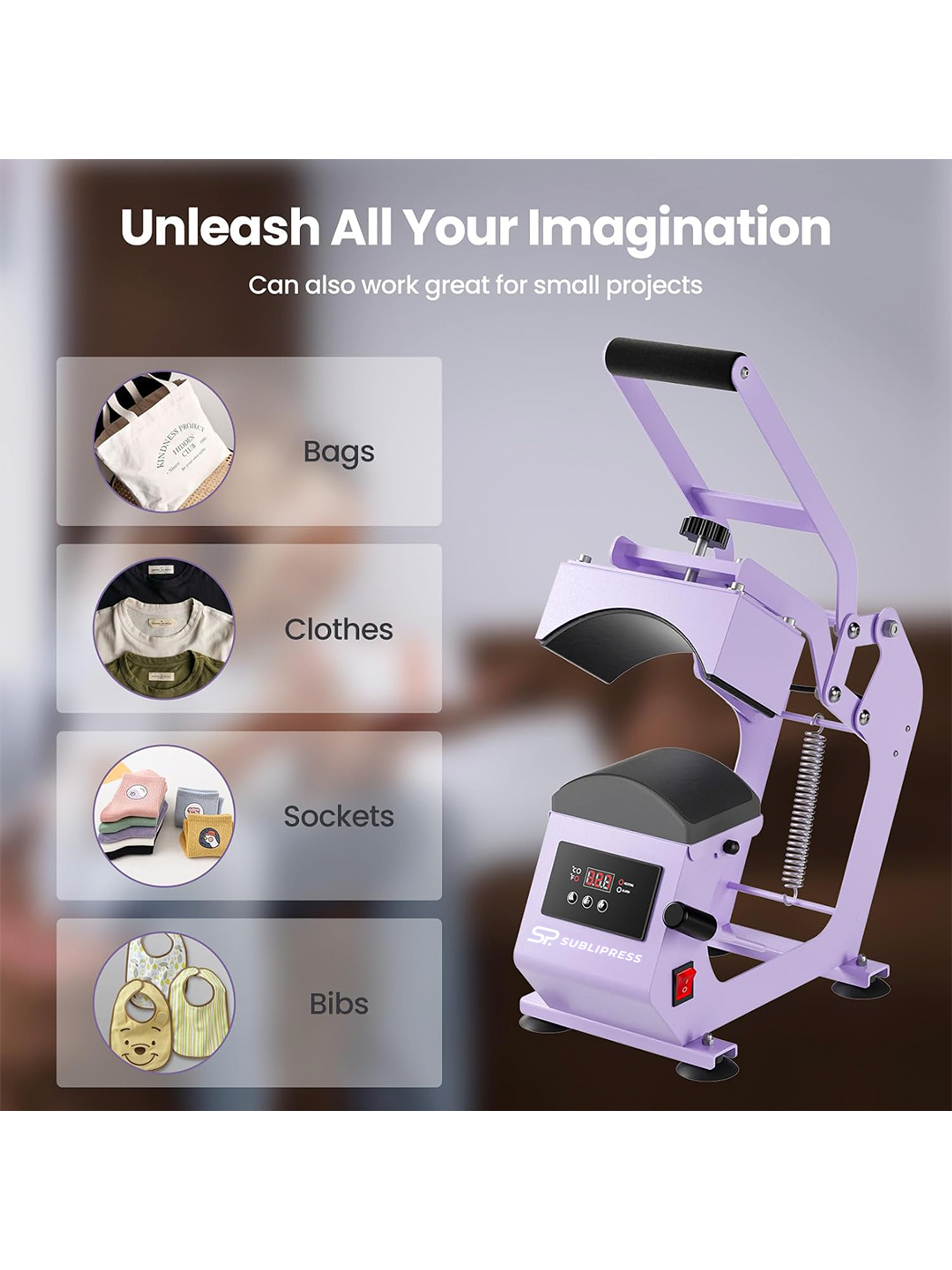 Máquina Estampadora De Jockeys Gorros Prensa De Calor Rosada / Morada 6