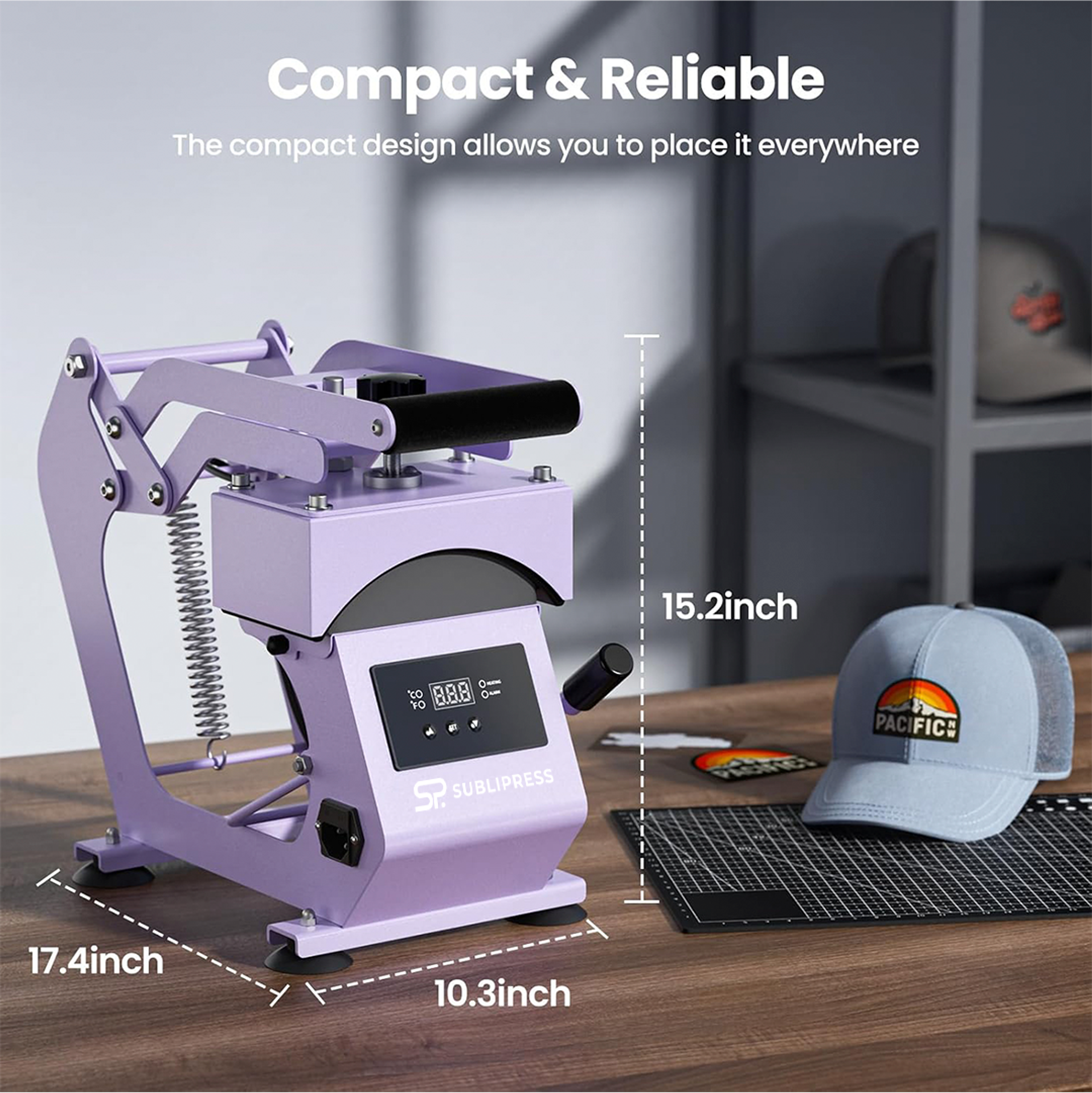 Máquina Estampadora De Jockeys Gorros Prensa De Calor Rosada / Morada 9