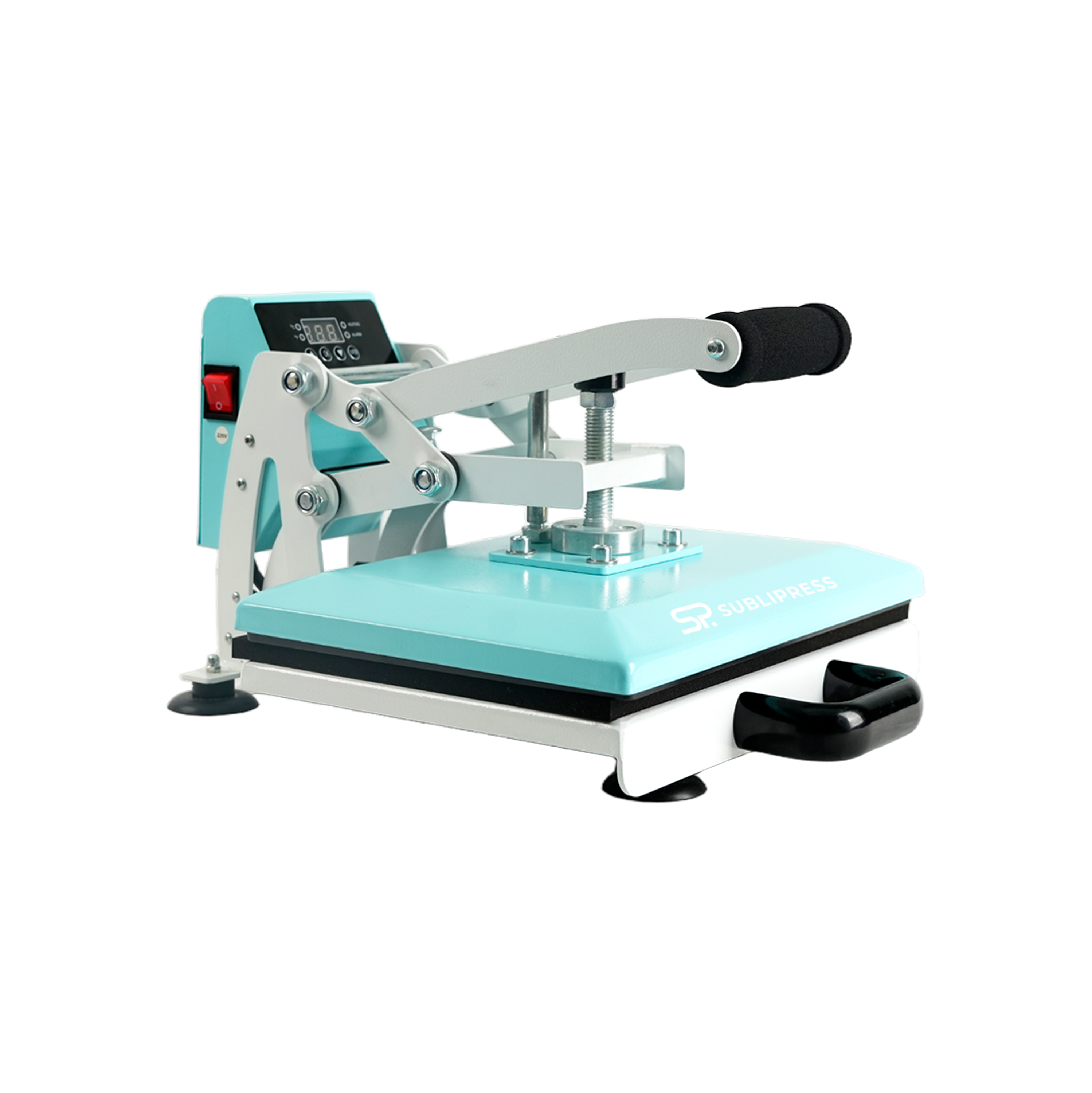 Plancha Estampadora Sublimadora Sublipress 23 x 30 cm con Bandeja Deslizable Celeste 3