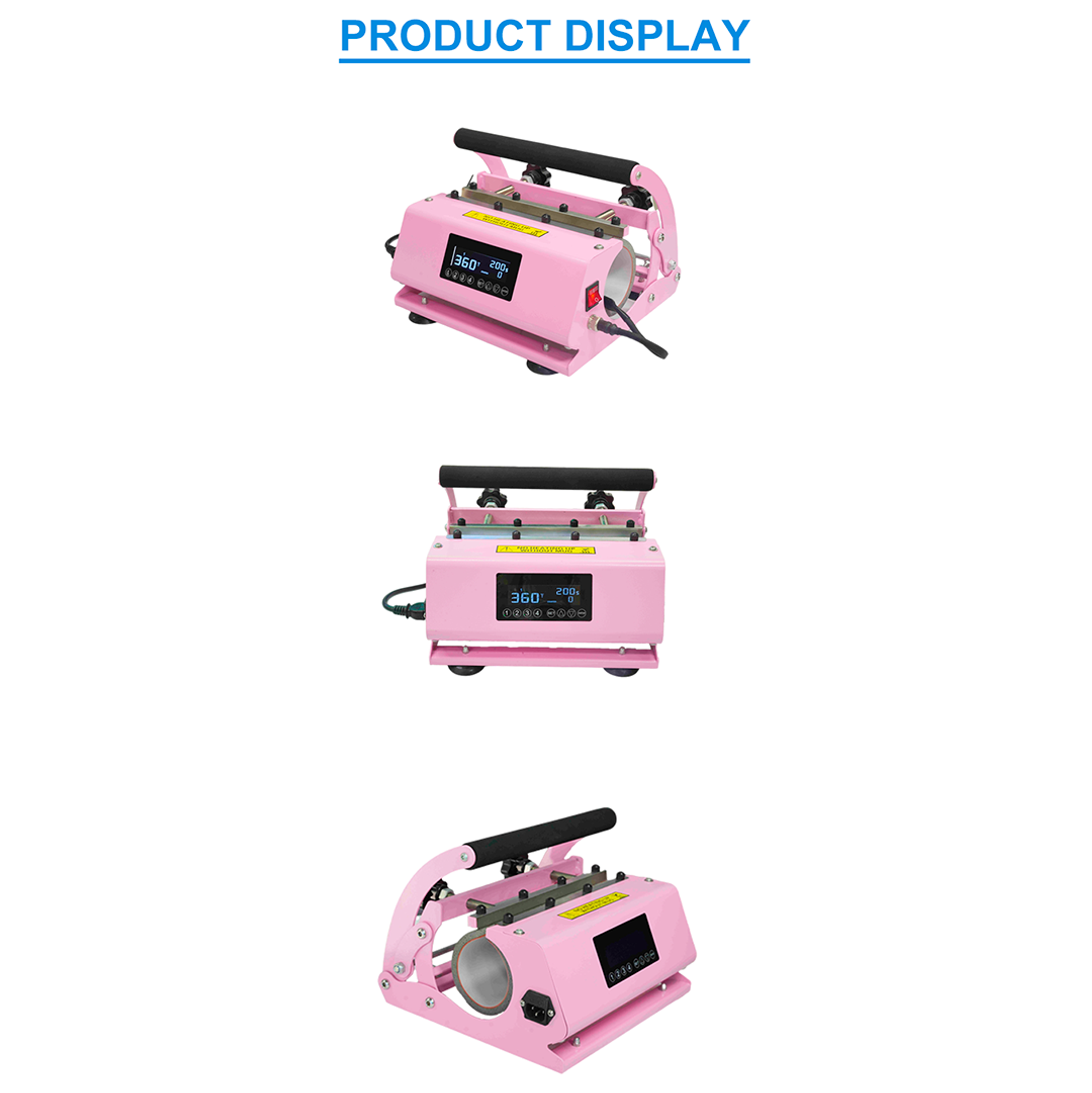 Kit Estampadora de tazones Doble Sublipress rosada + Insumos iniciales 3