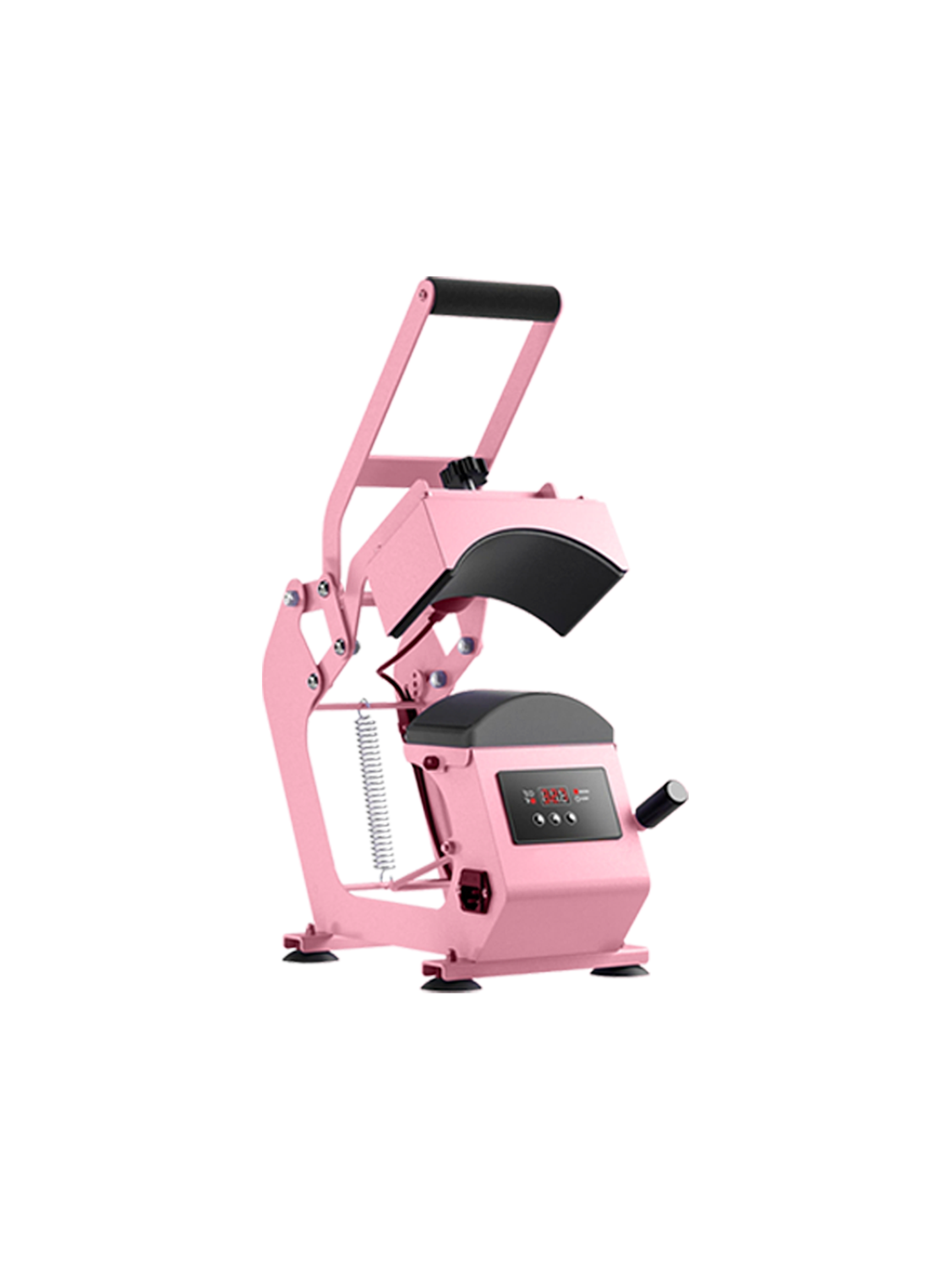 Máquina Estampadora De Jockeys Gorros Prensa De Calor Rosada 1