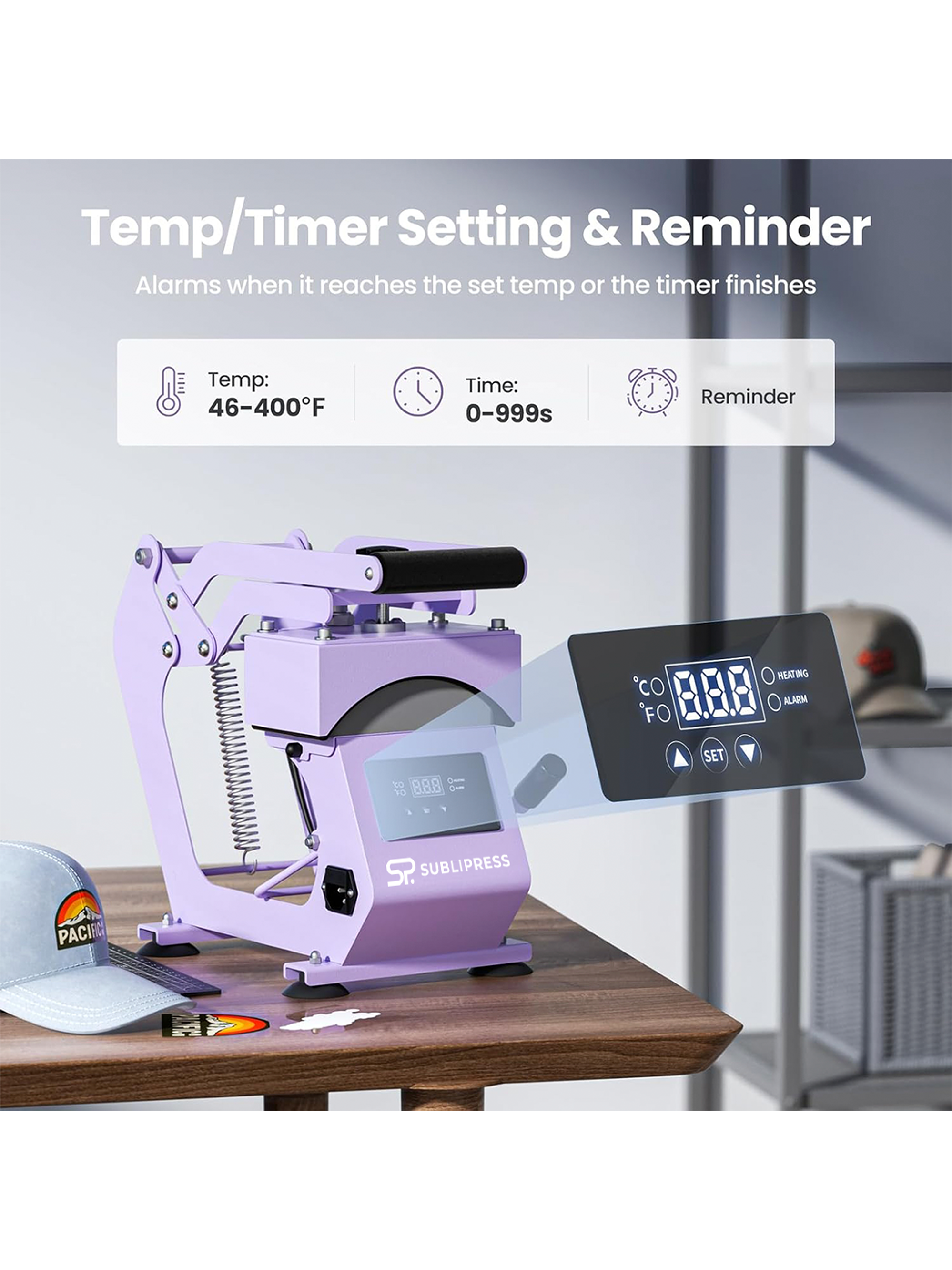 Máquina Estampadora De Jockeys Gorros Prensa De Calor Rosada 4