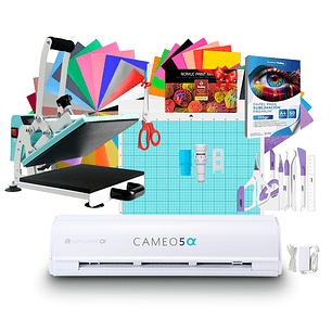 Kit Silhouette Cameo 5 alpha + Estampadora plana 23x30cm Sublipress + Insumos