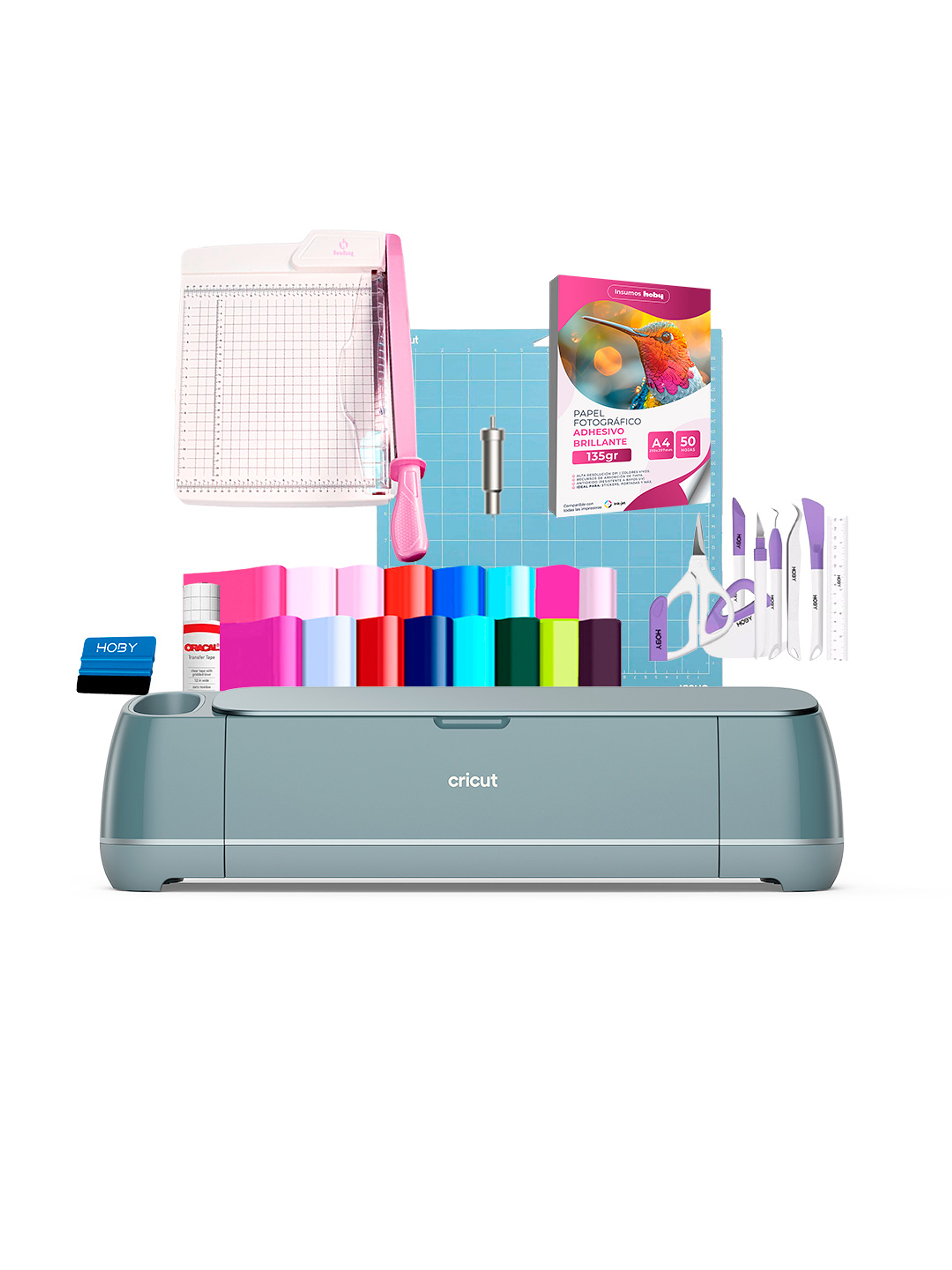 Kit Plotter Cricut Maker 4 + Guillotina Hoby + Insumos Cr38 1