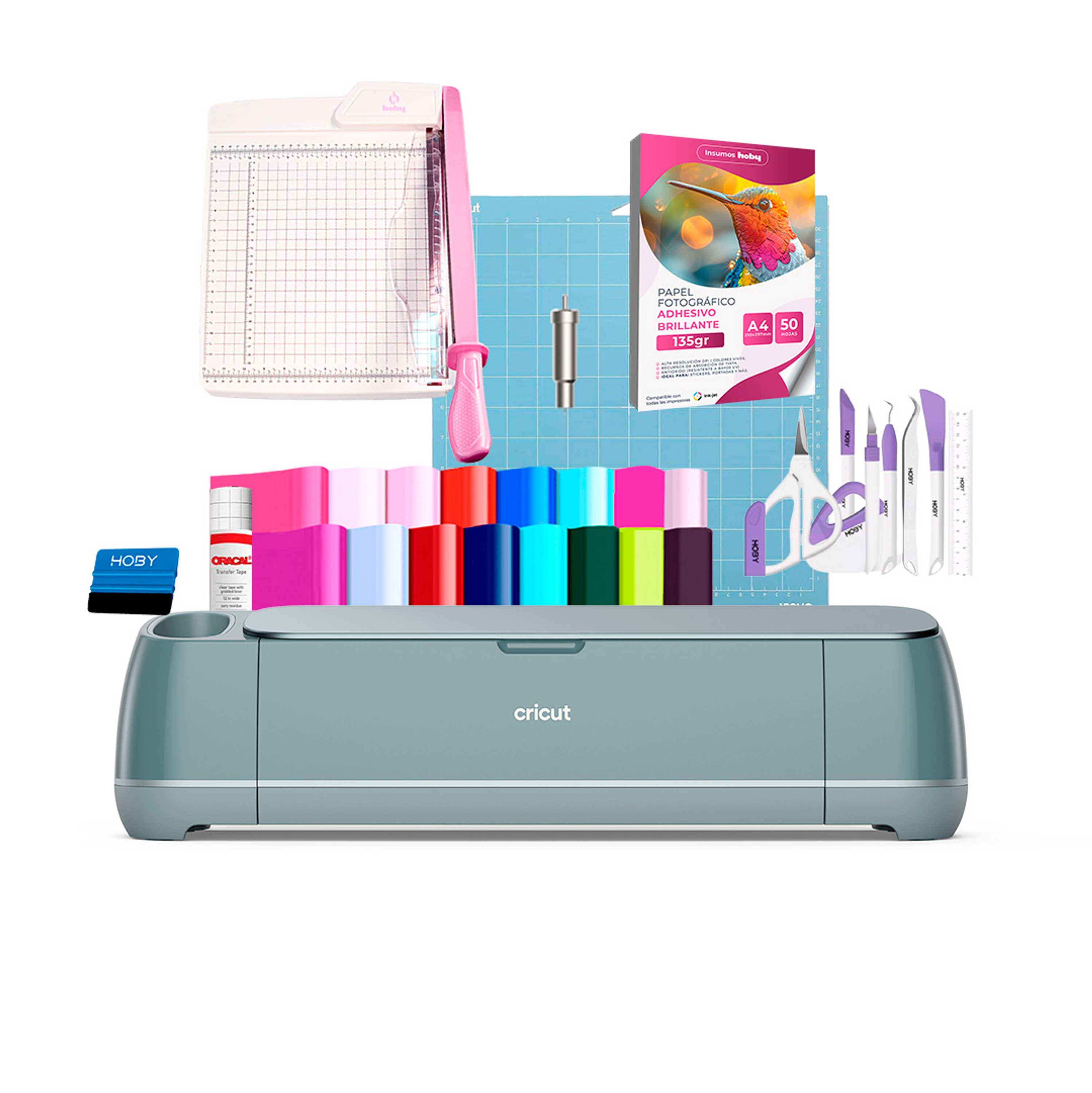 Kit Plotter Cricut Maker 4 + Guillotina Hoby + Insumos Cr38 1