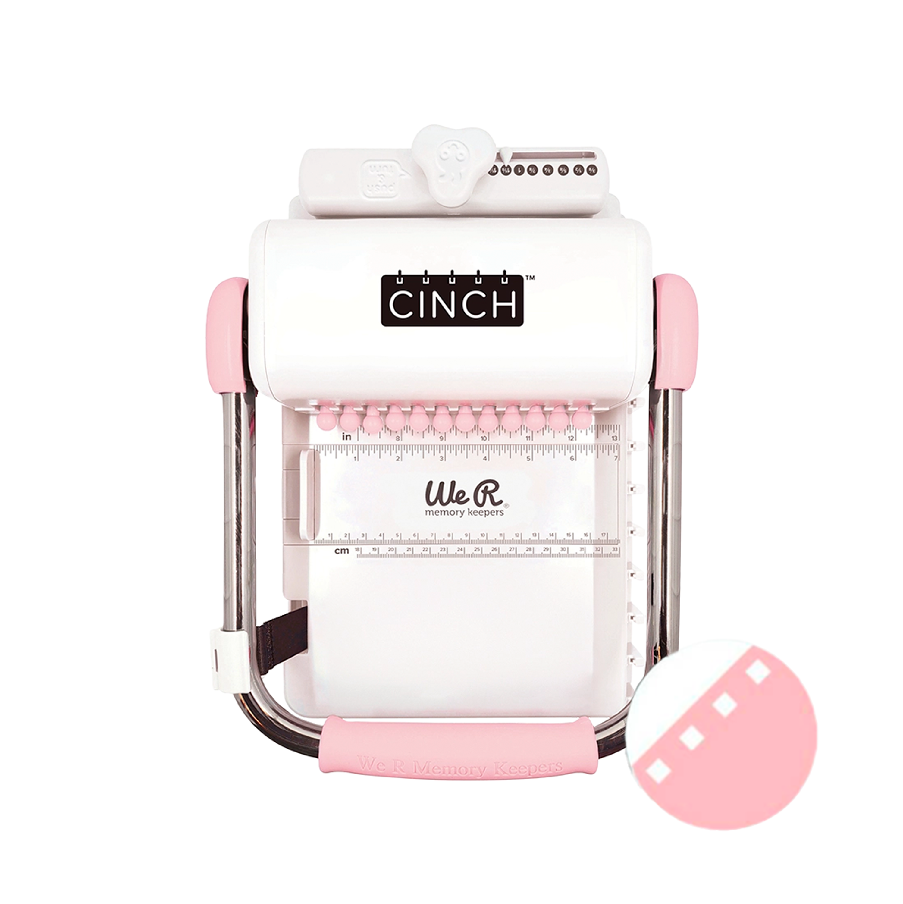 Kit De Encuadernadora Cinch rosada + Reglas E Insumos Vip 3