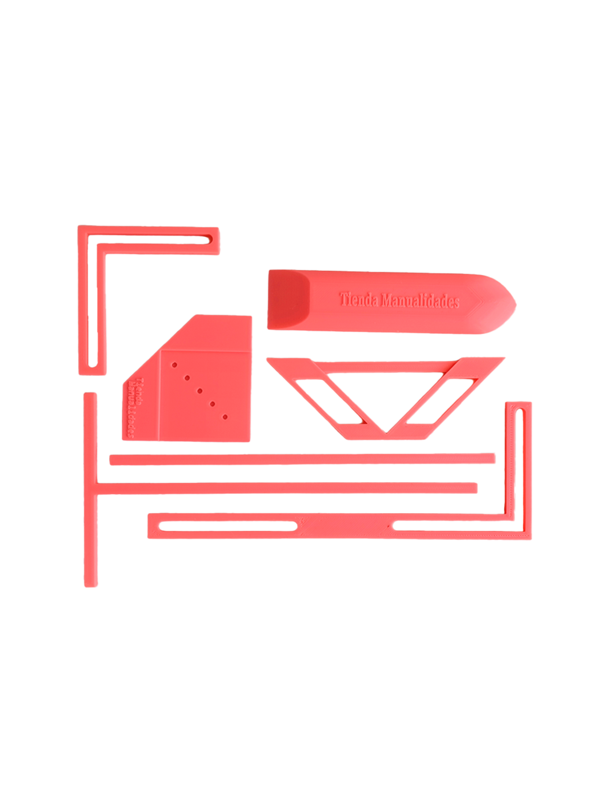 Kit De Encuadernadora Cinch rosada + Reglas E Insumos Vip 8