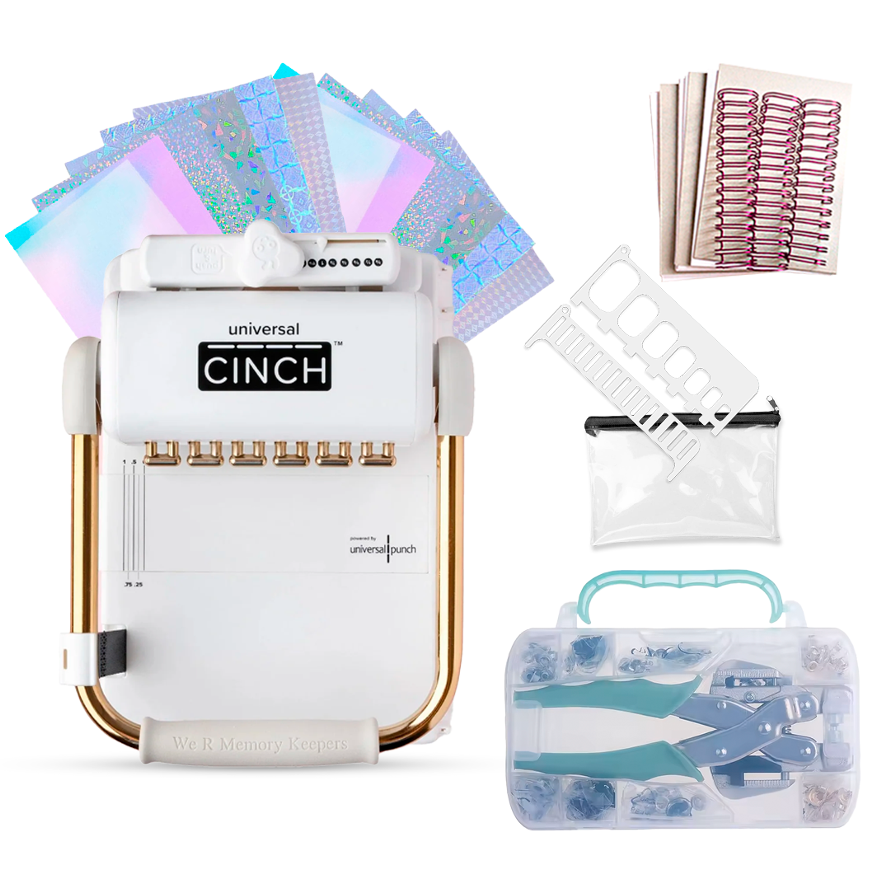 Kit Encuadernadora Universal Cinch + Ojetilladora Uc02 1