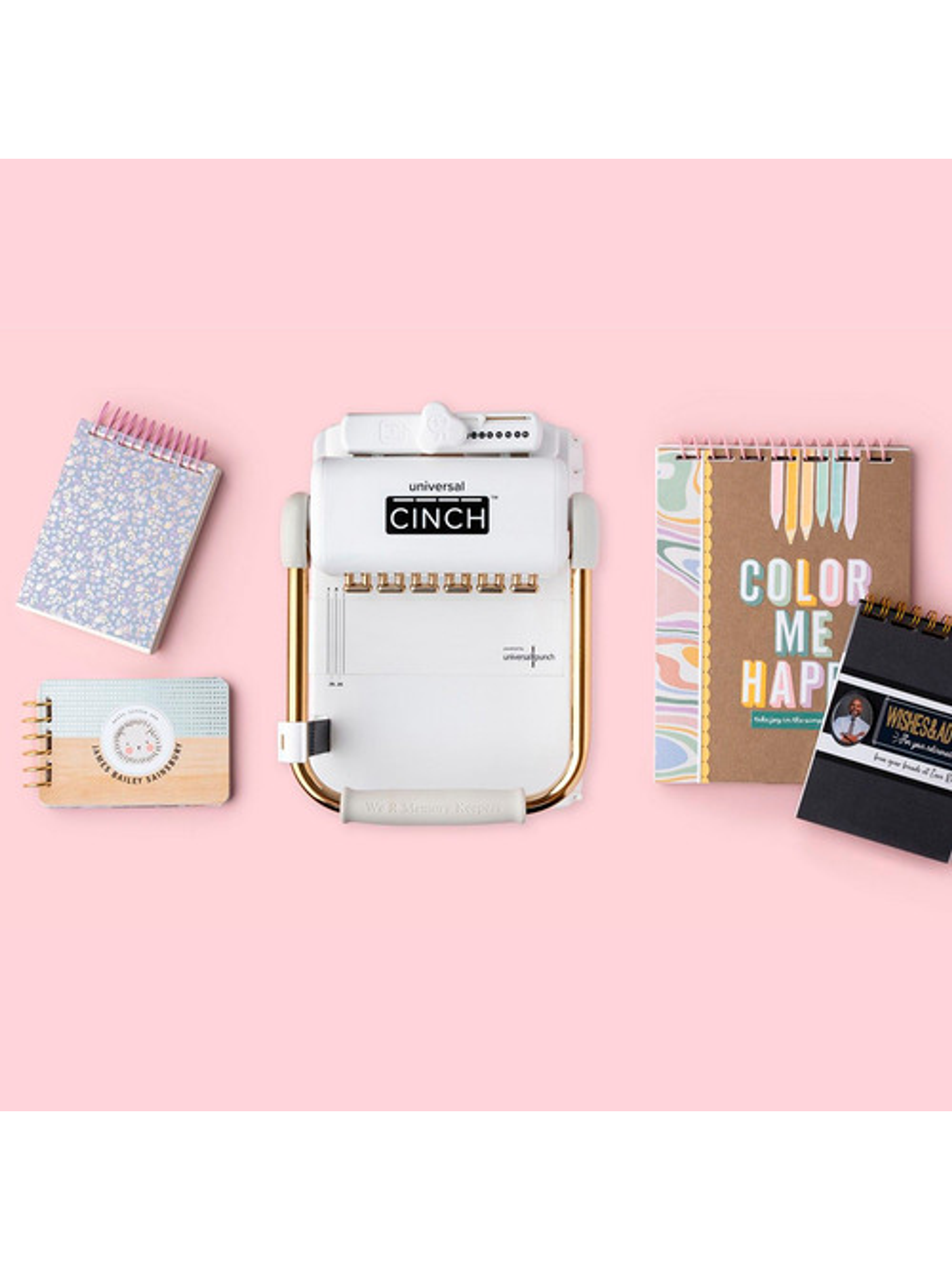 Kit Encuadernadora Universal Cinch + Laminadora Hoby A3 Rosada Uc04 7