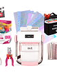 Kit Encuadernadora Cinch rosa + insumos y regalos - Miniatura 1