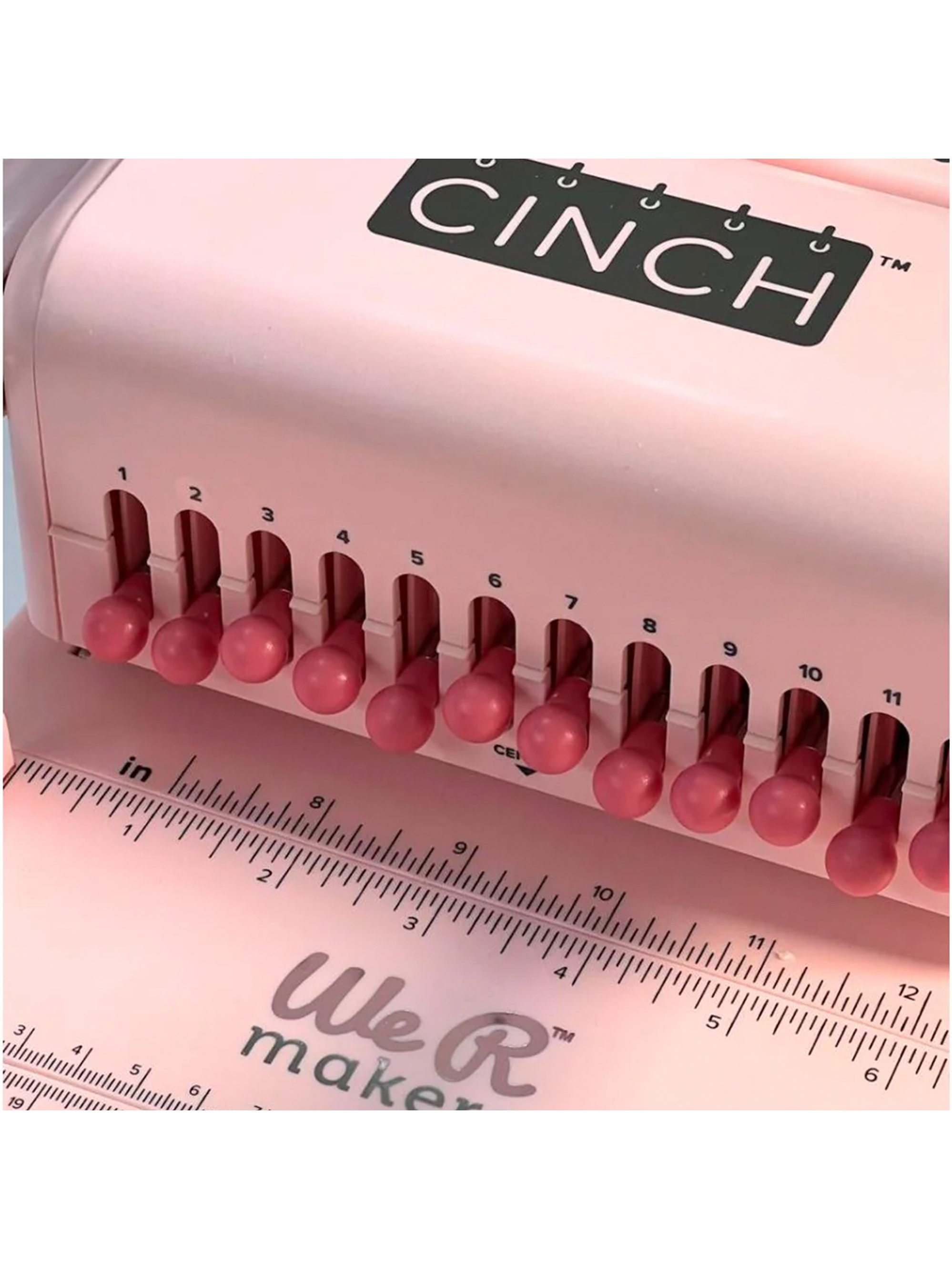 Encuadernadora Cinch Rosada Perforación Redonda We R 4