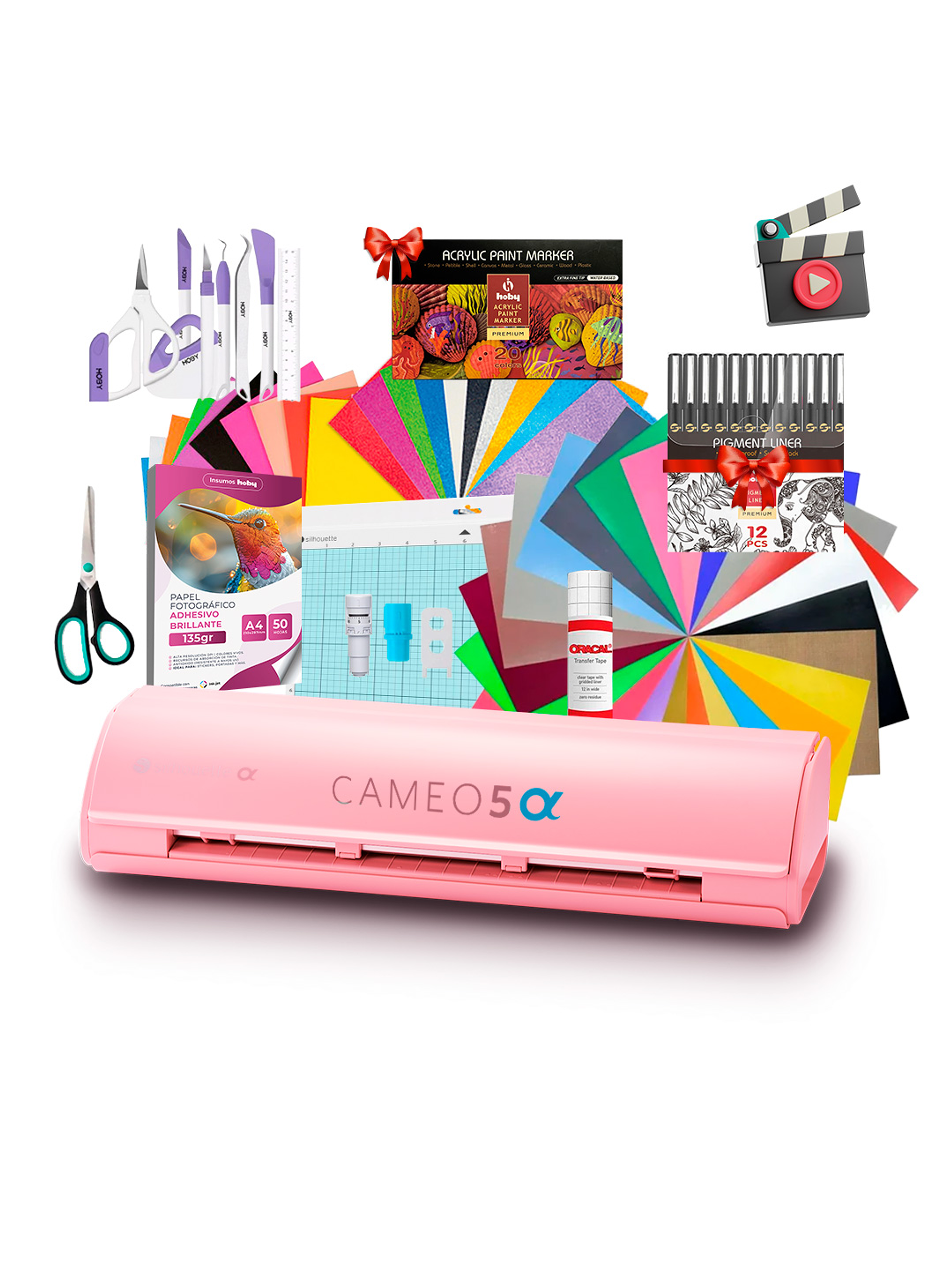 Kit Silhouette Cameo 5 Alfa + Full Insumos Y Regalos Ag15 1