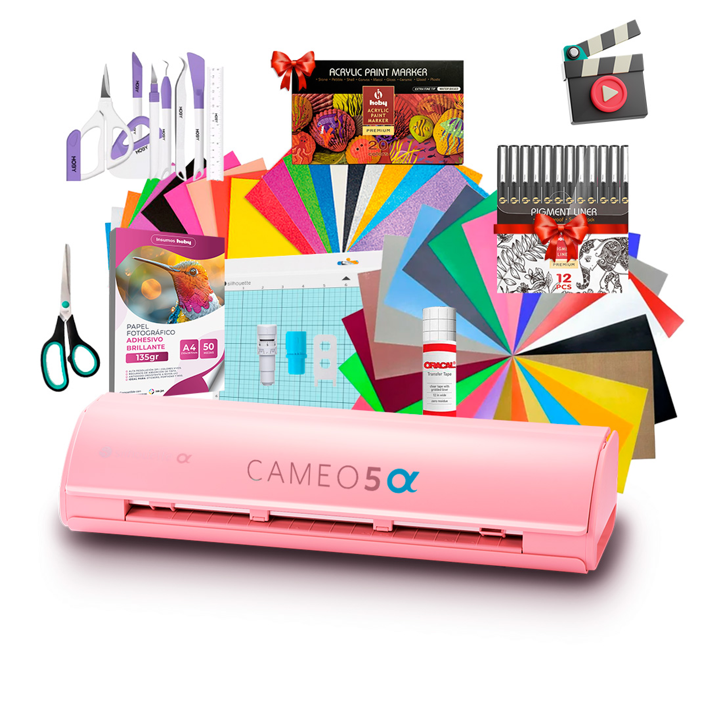 Kit Silhouette Cameo 5 Alfa + Full Insumos Y Regalos Ag15 1