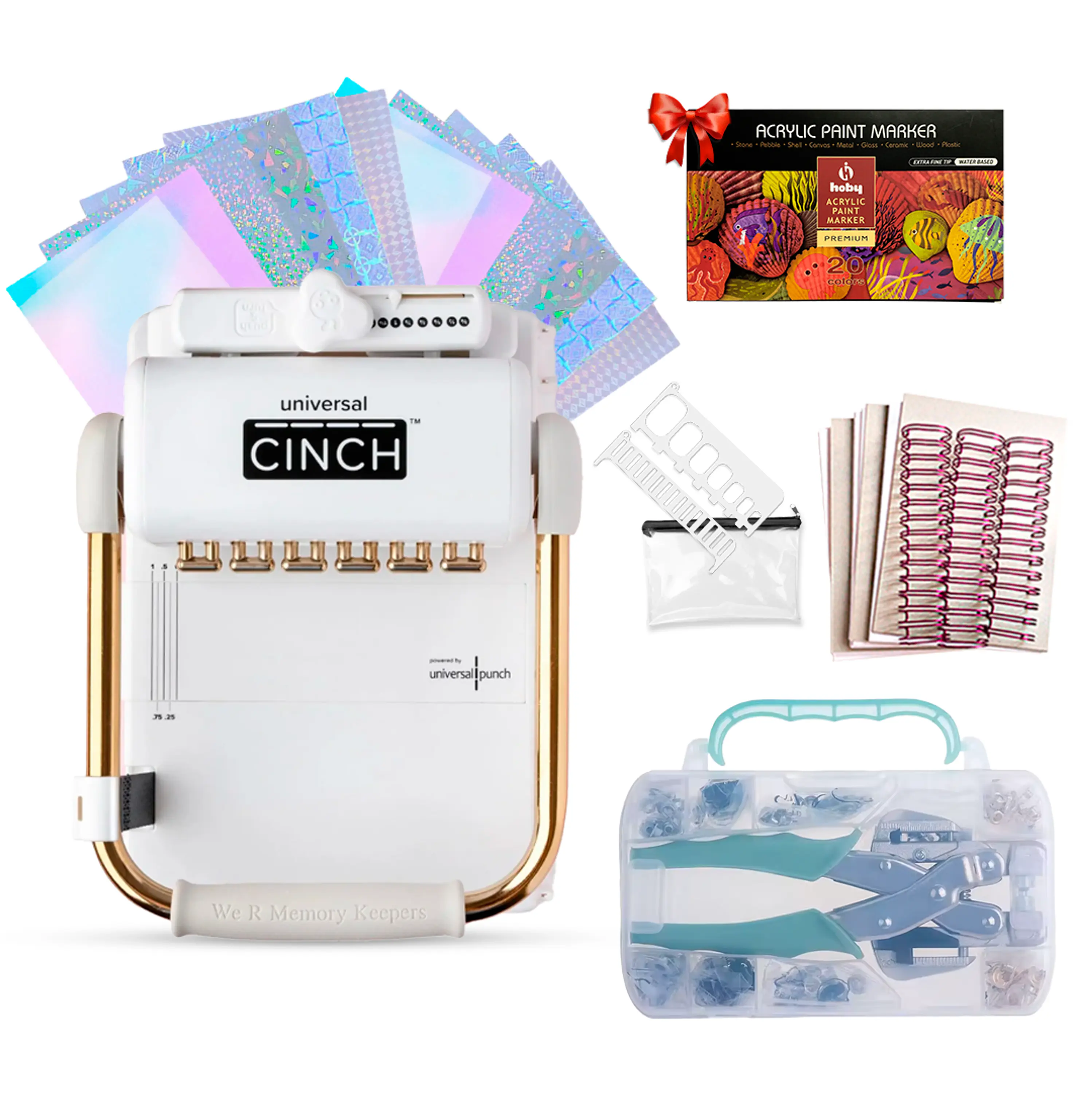 Kit Encuadernadora Universal Cinch + Ojetilladora Uc02 1