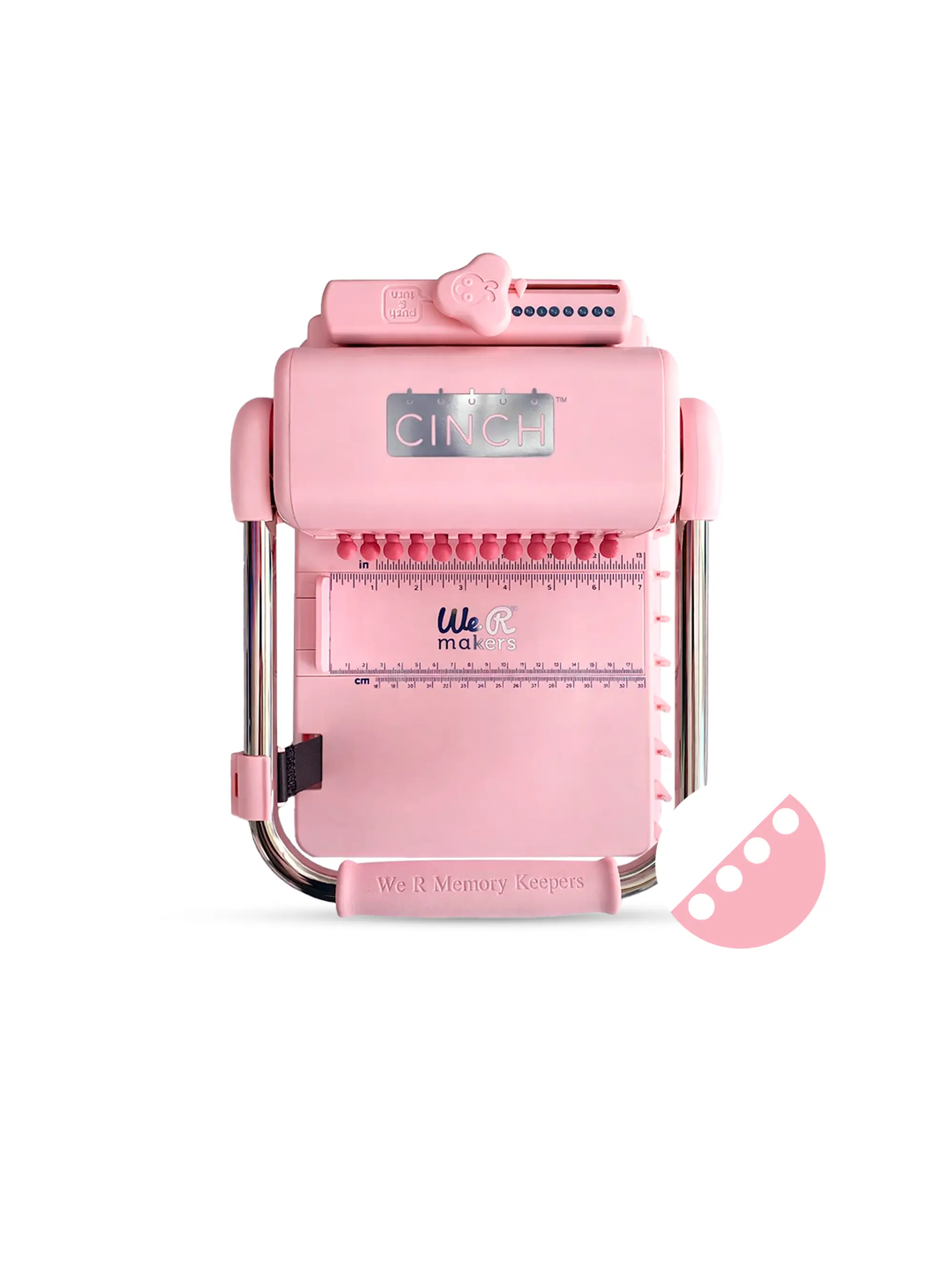 Kit De Encuadernadora Cinch Pink Rosa Inicial Redonda Cp12 5
