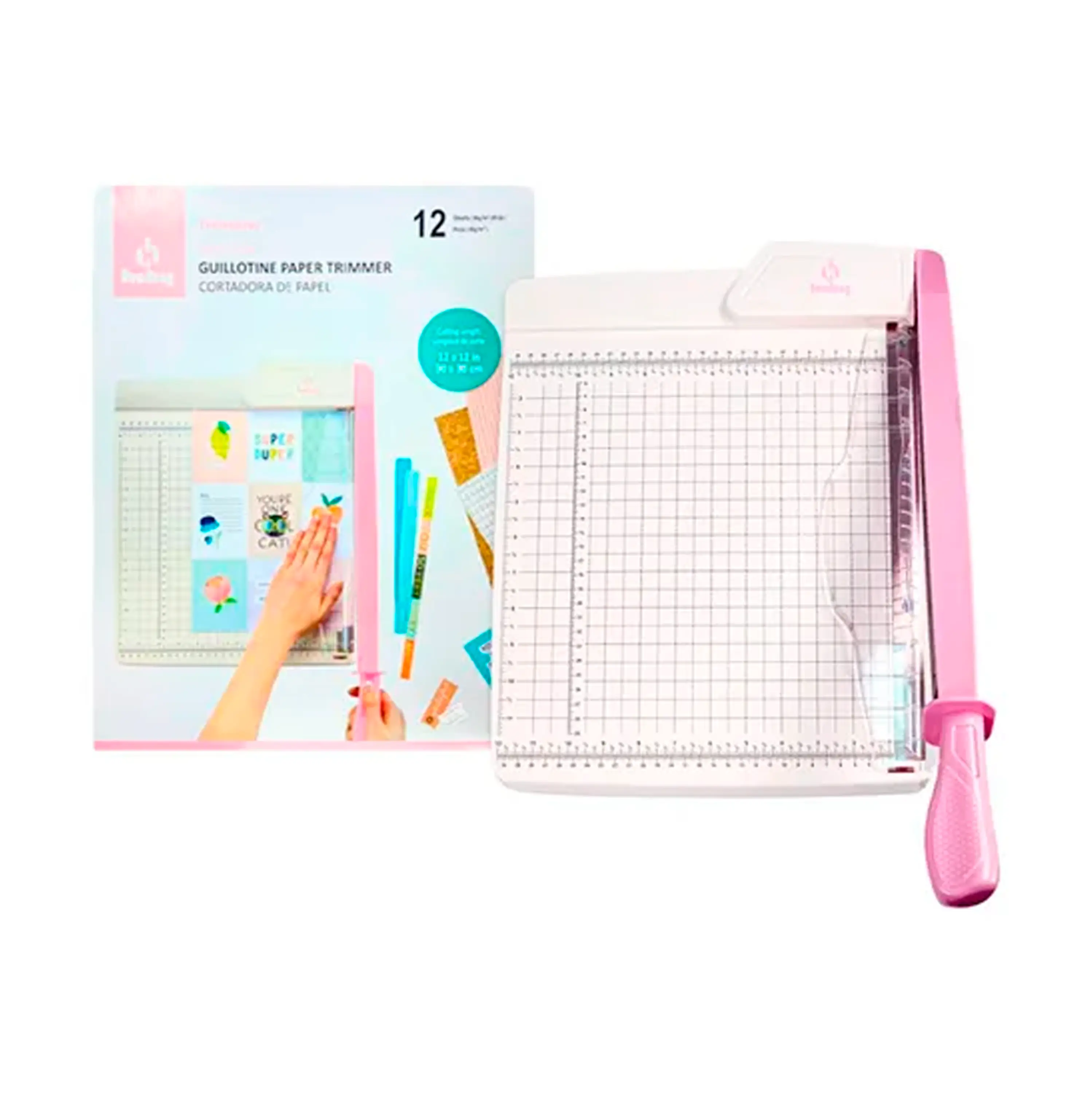 Kit De Encuadernadora Cinch Pink Rosa + Guillotina + Regalos Cp20 5