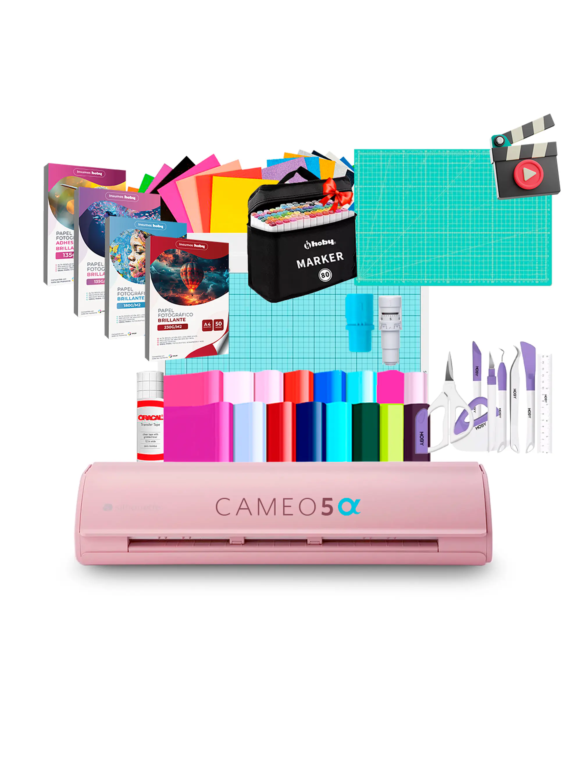 Kit Cameo 5 Alpha Blanca + Set Papeles Fotograficos + Cuchilla Z41 10