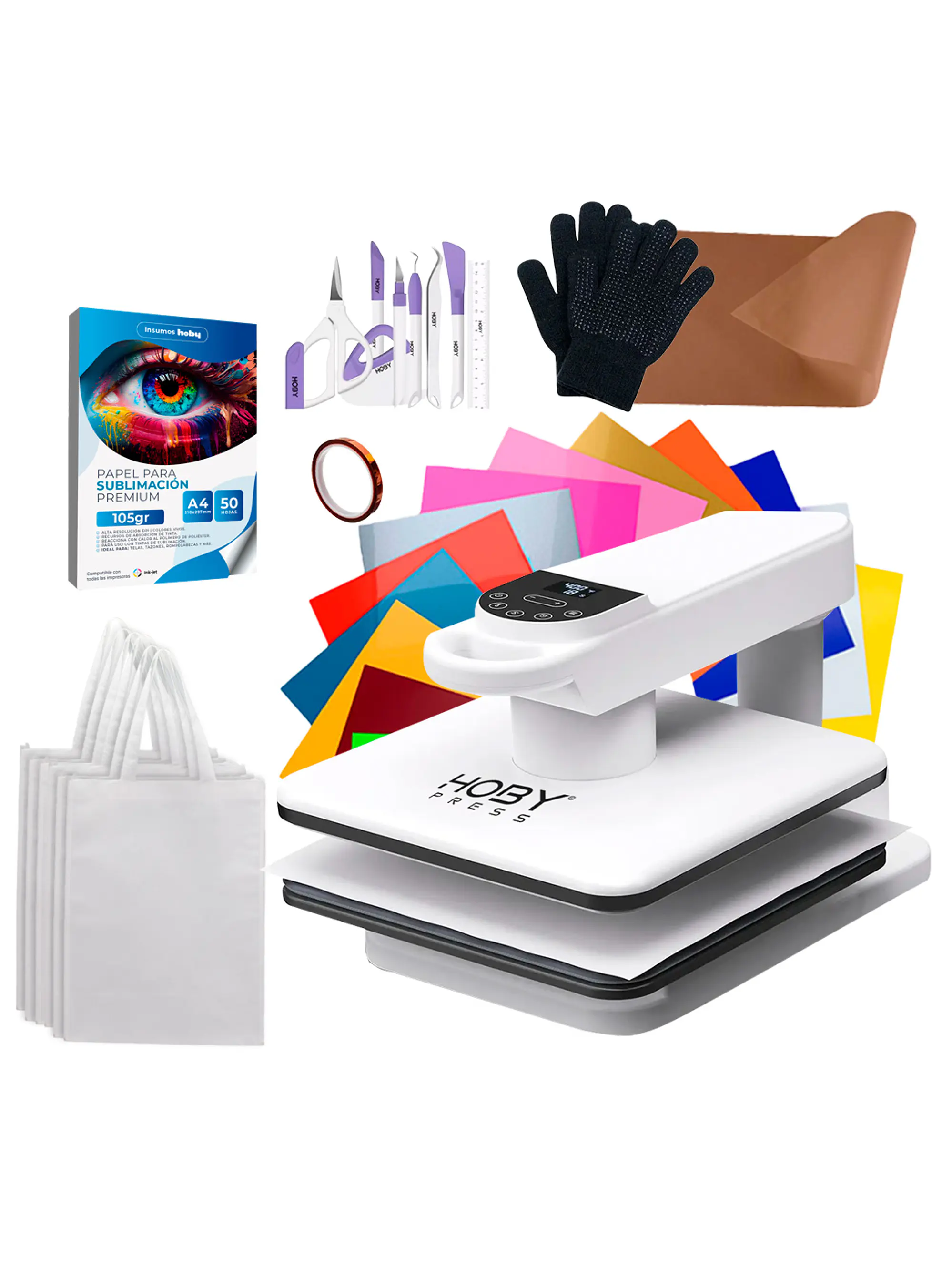 Máquina Estampadora Automática 38x38 + Insumos Aut5 1