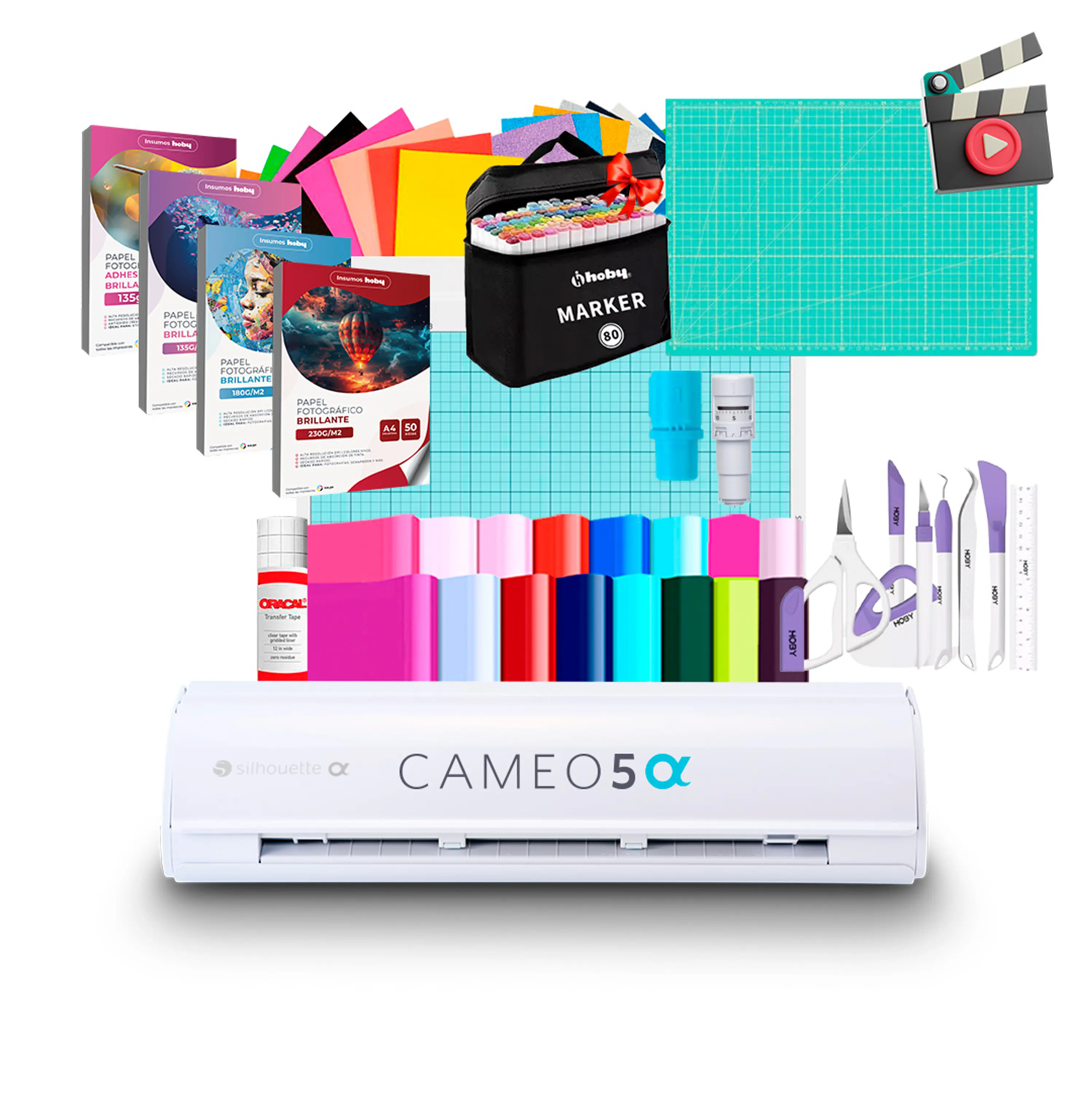 Kit Silhouette Cameo 5 Alfa + Set De Papeles AB02 1