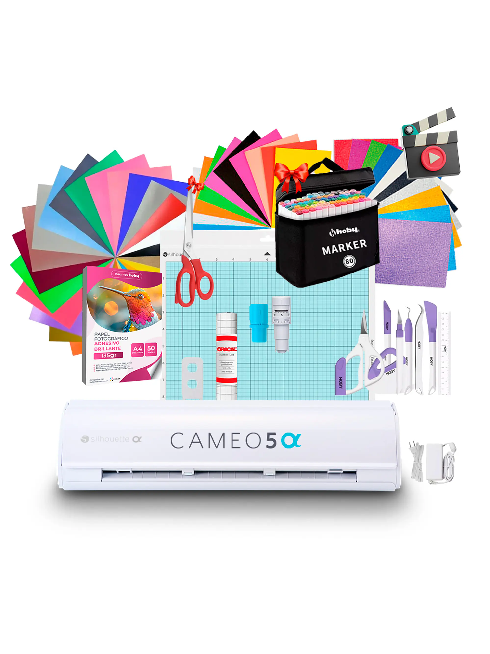 Kit Silhouette Cameo 5 Alfa + Full Insumos Y Regalos AB10  1
