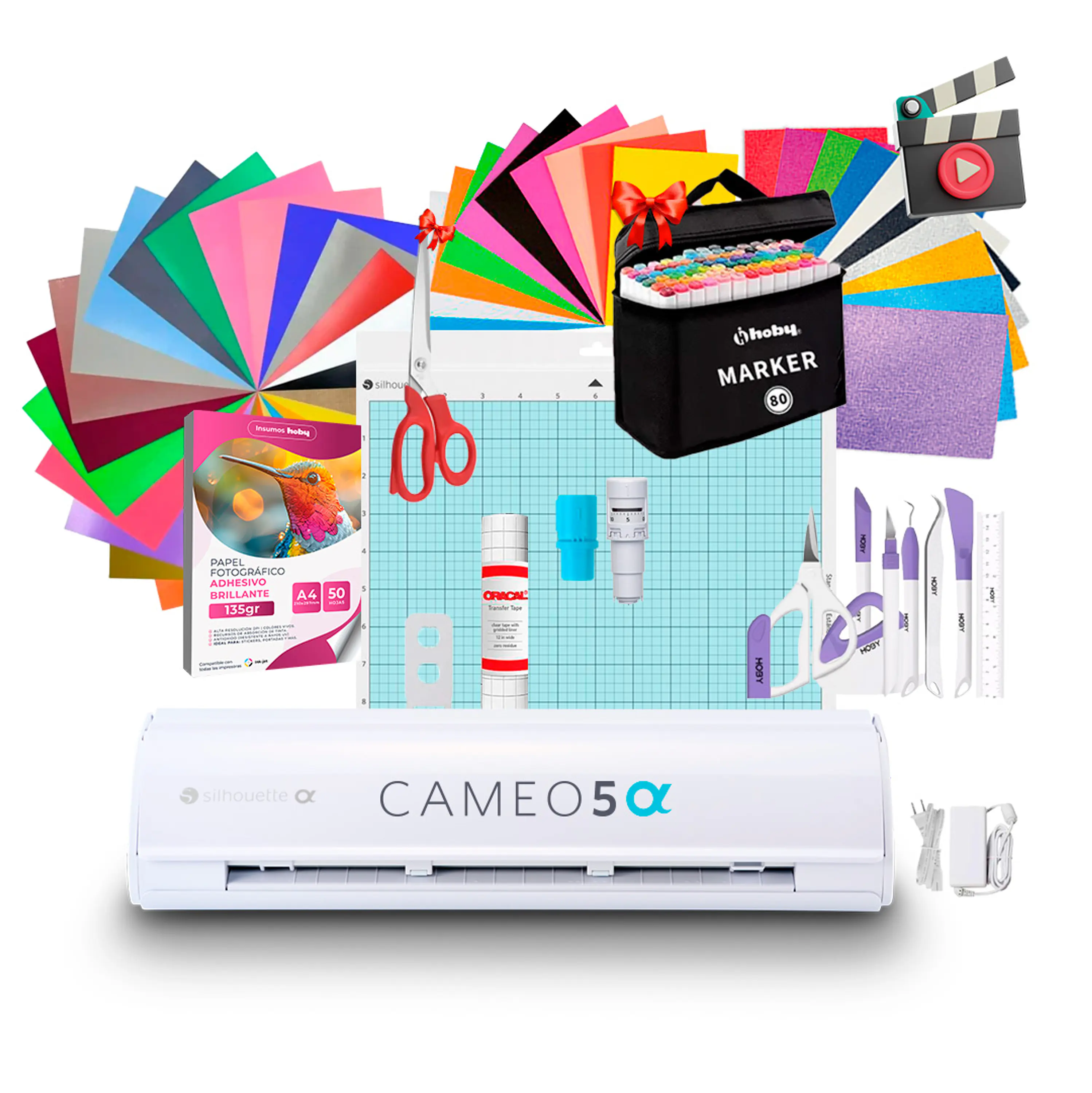 Kit Silhouette Cameo 5 Alfa + Full Insumos Y Regalos AB10  1