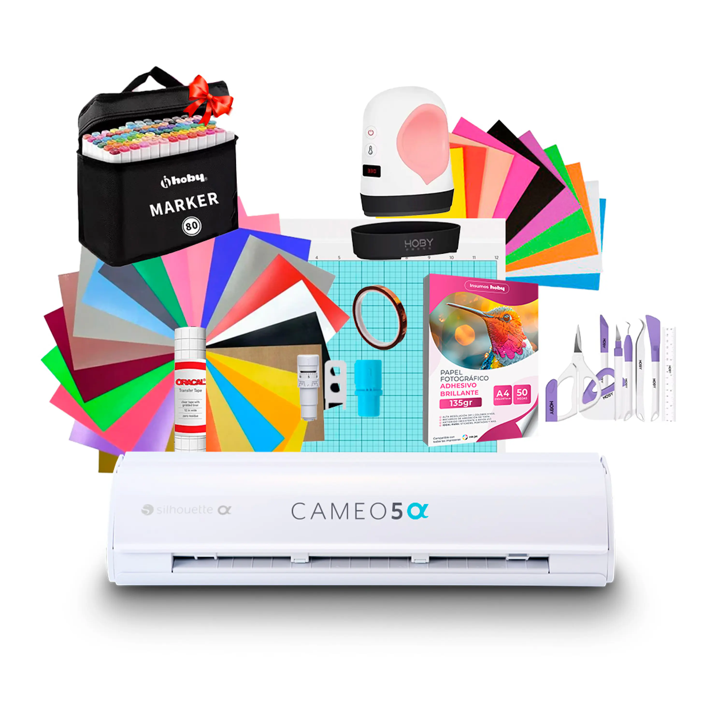 Kit Silhouette Cameo 5 Alfa + Mini Estampadora Hobypress AB04 1