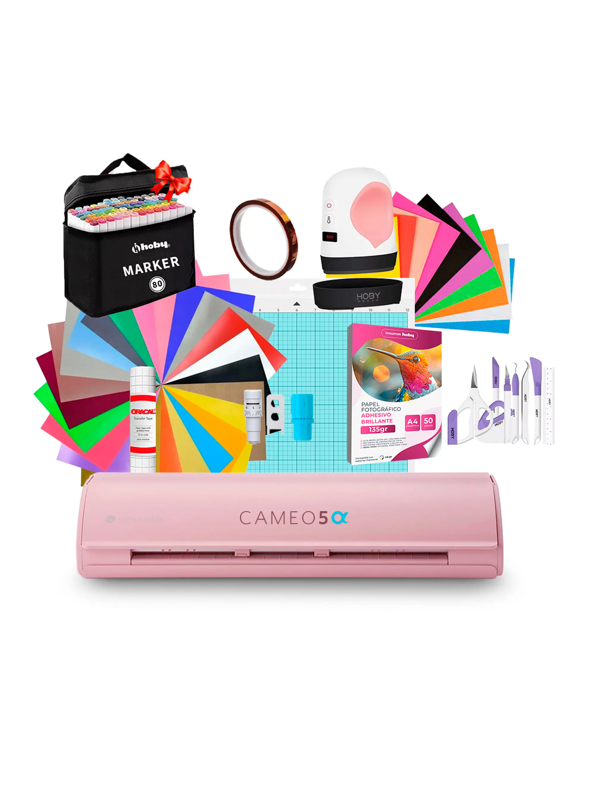 Kit Silhouette Cameo 5 Alfa + Mini Estampadora Hobypress AR04  1