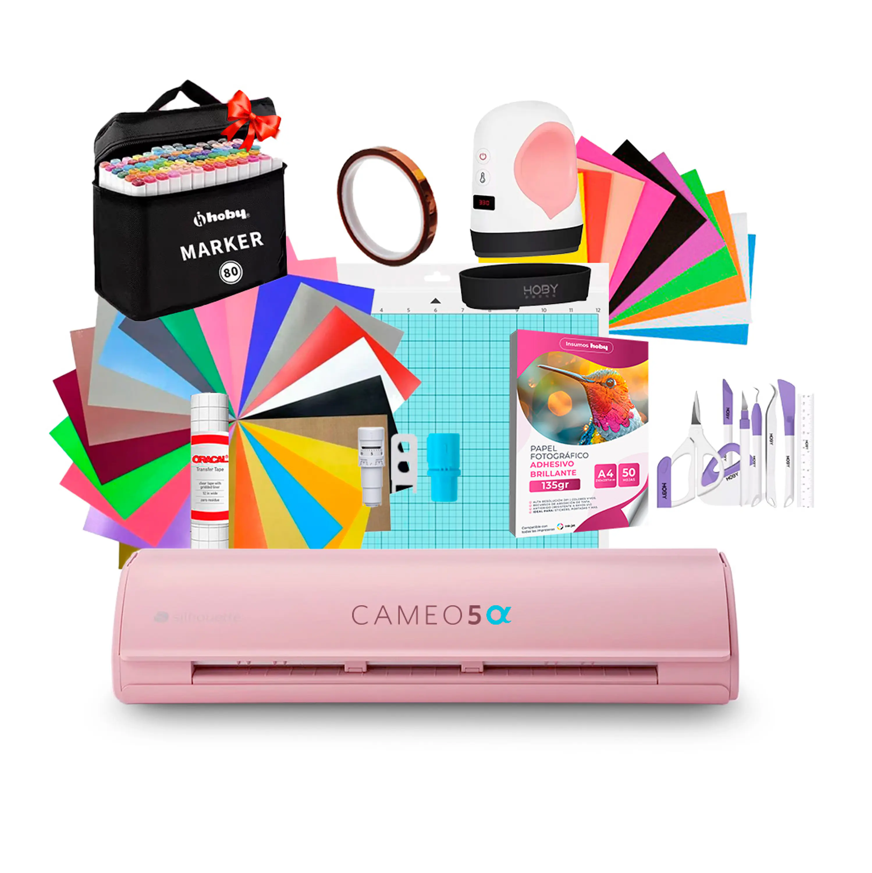 Kit Silhouette Cameo 5 Alfa + Mini Estampadora Hobypress AR04  1