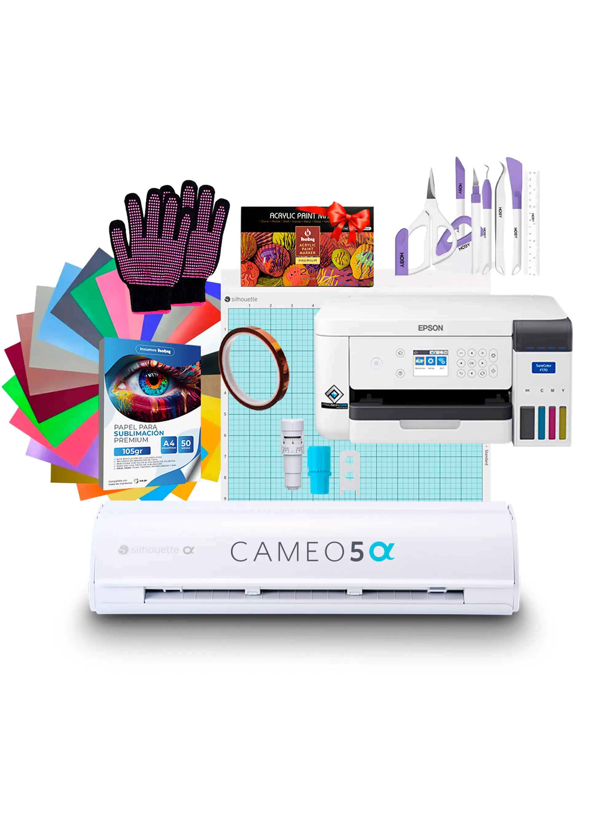 Impresora De Sublimación Epson F170 + Silhouette Cameo 5 Alpha B4 1