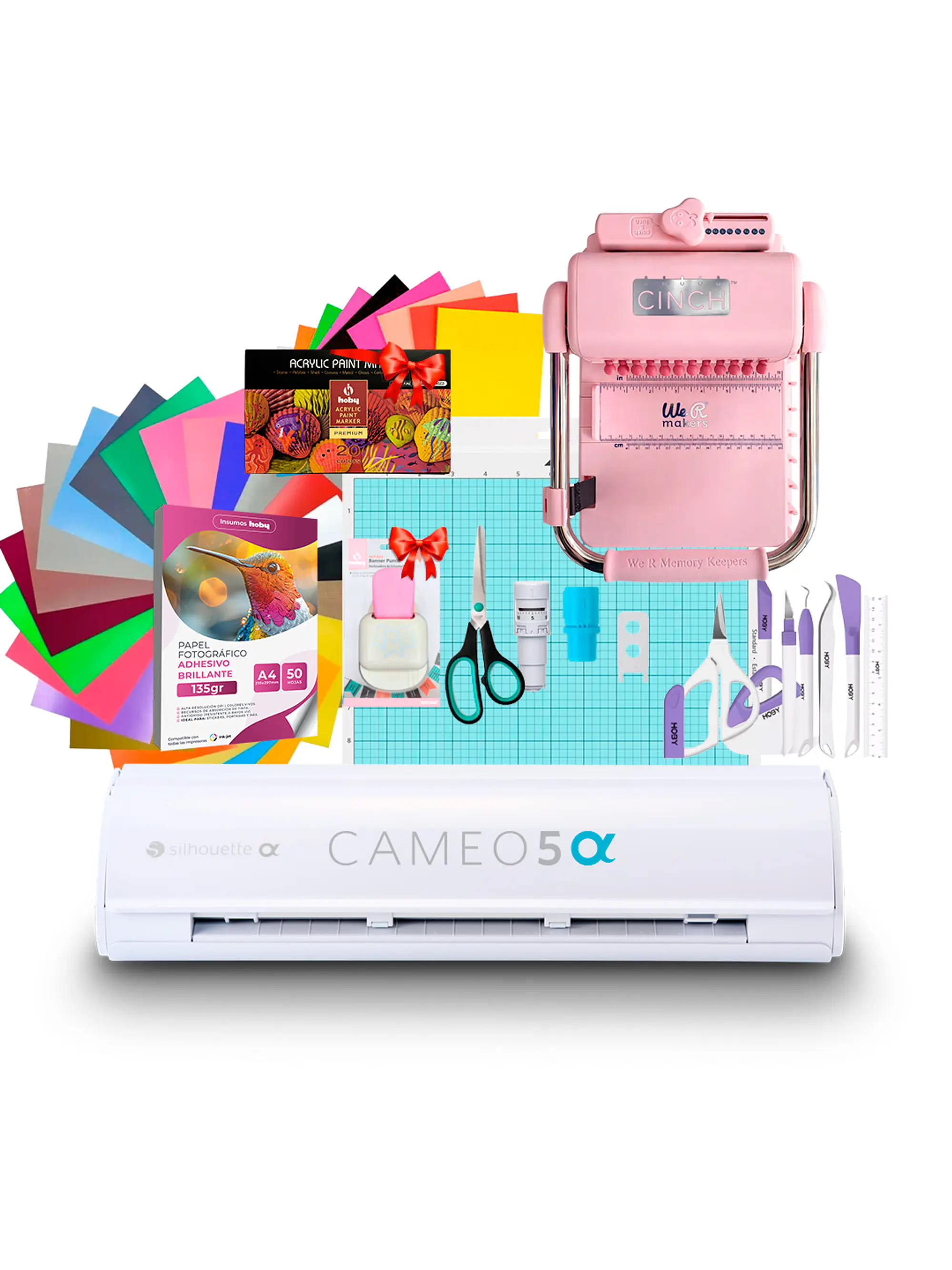 Kit Silhouette Cameo 5 Alpha + Cinch Pink AB18 1